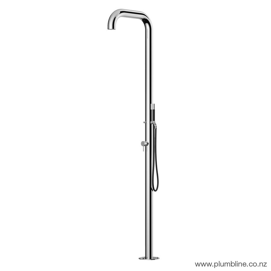 PLUMBLINE BOSS OUTDOOR SHOWER WITH MIXER & HAND SHOWER Elite Bathroomware