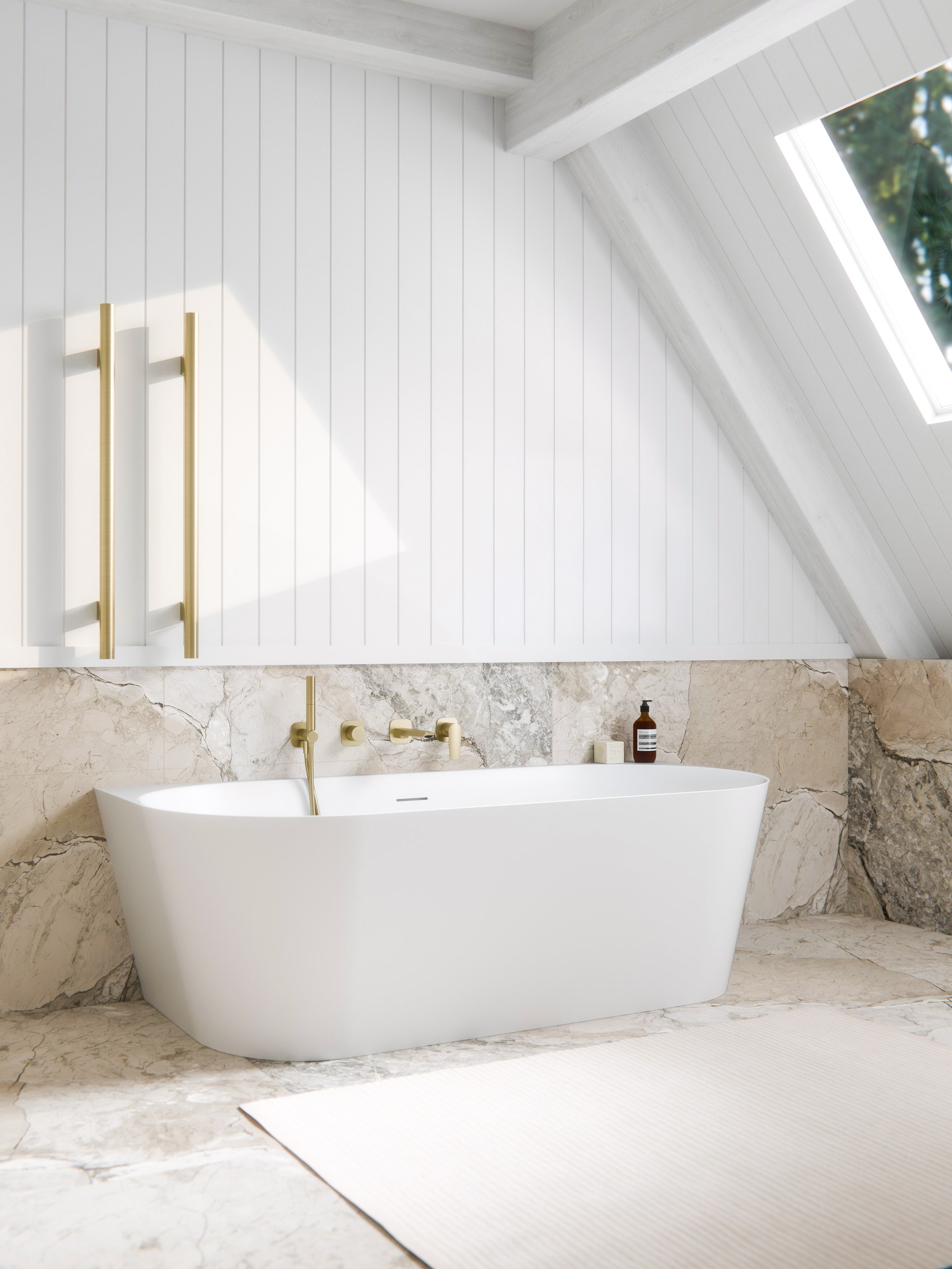 Solid Surface Back to Wall Baths