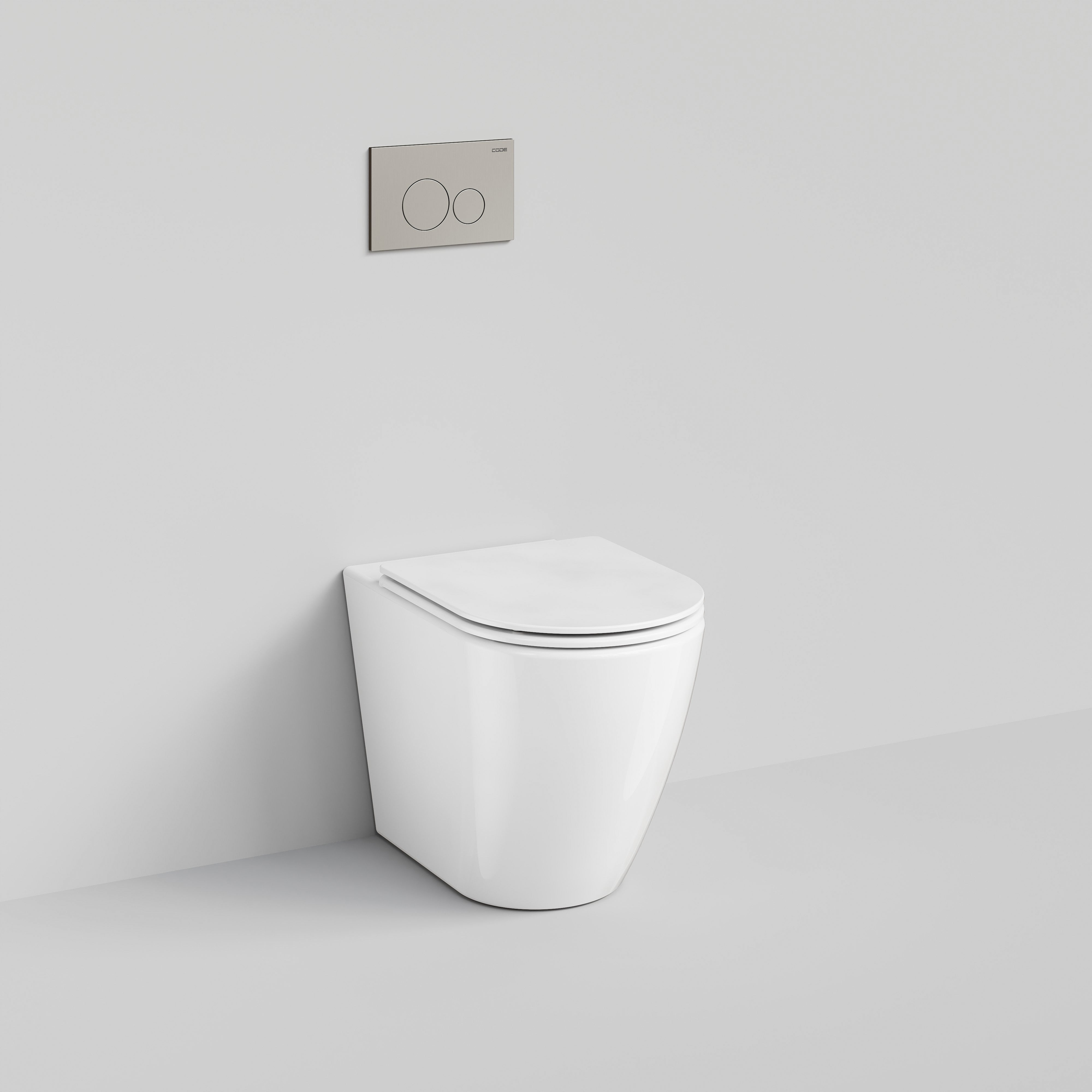 Code Flow Typhoon Inwall Toilet Suite | Brushed Nickel Button