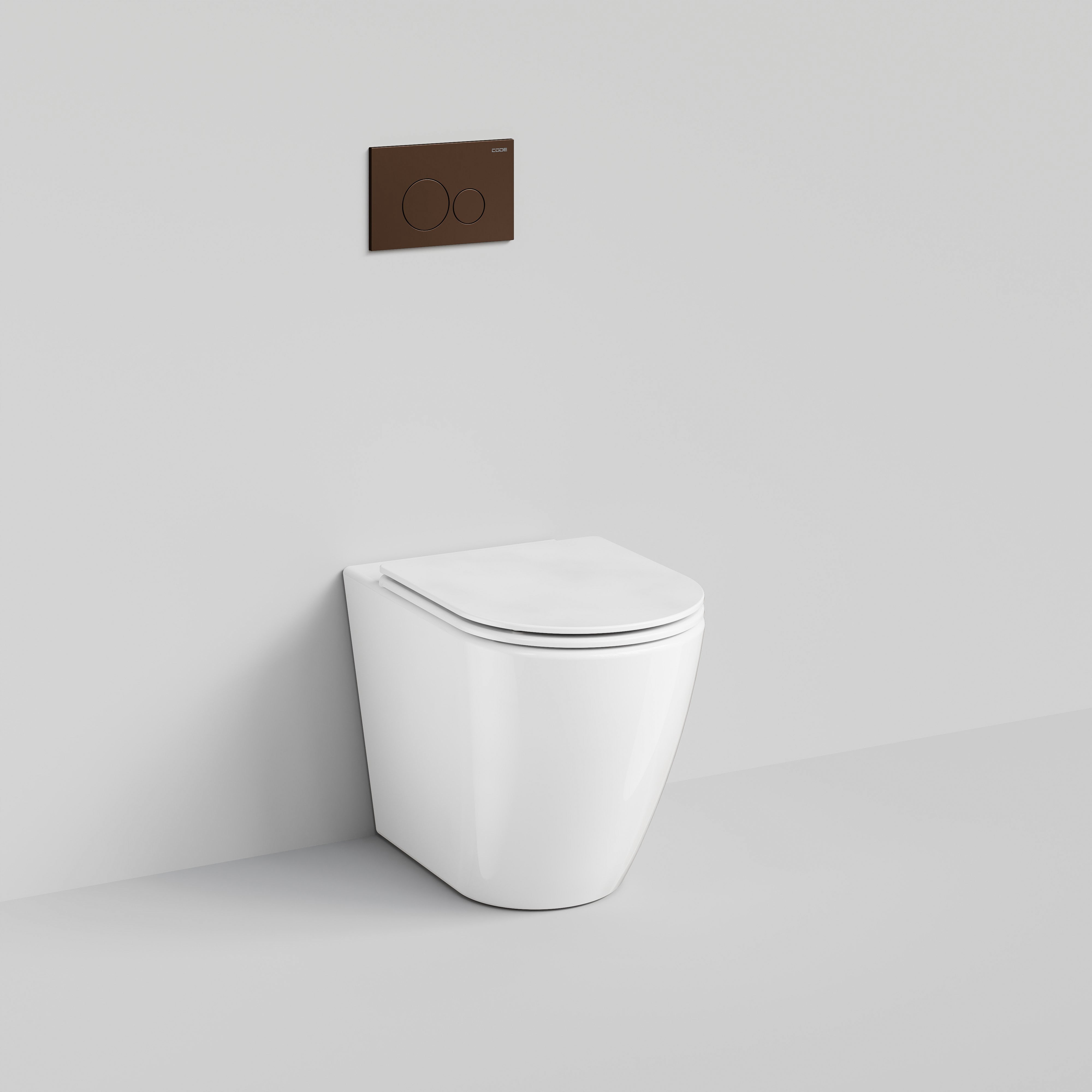 Code Flow Typhoon Inwall Toilet Suite | Brushed Bronze Button