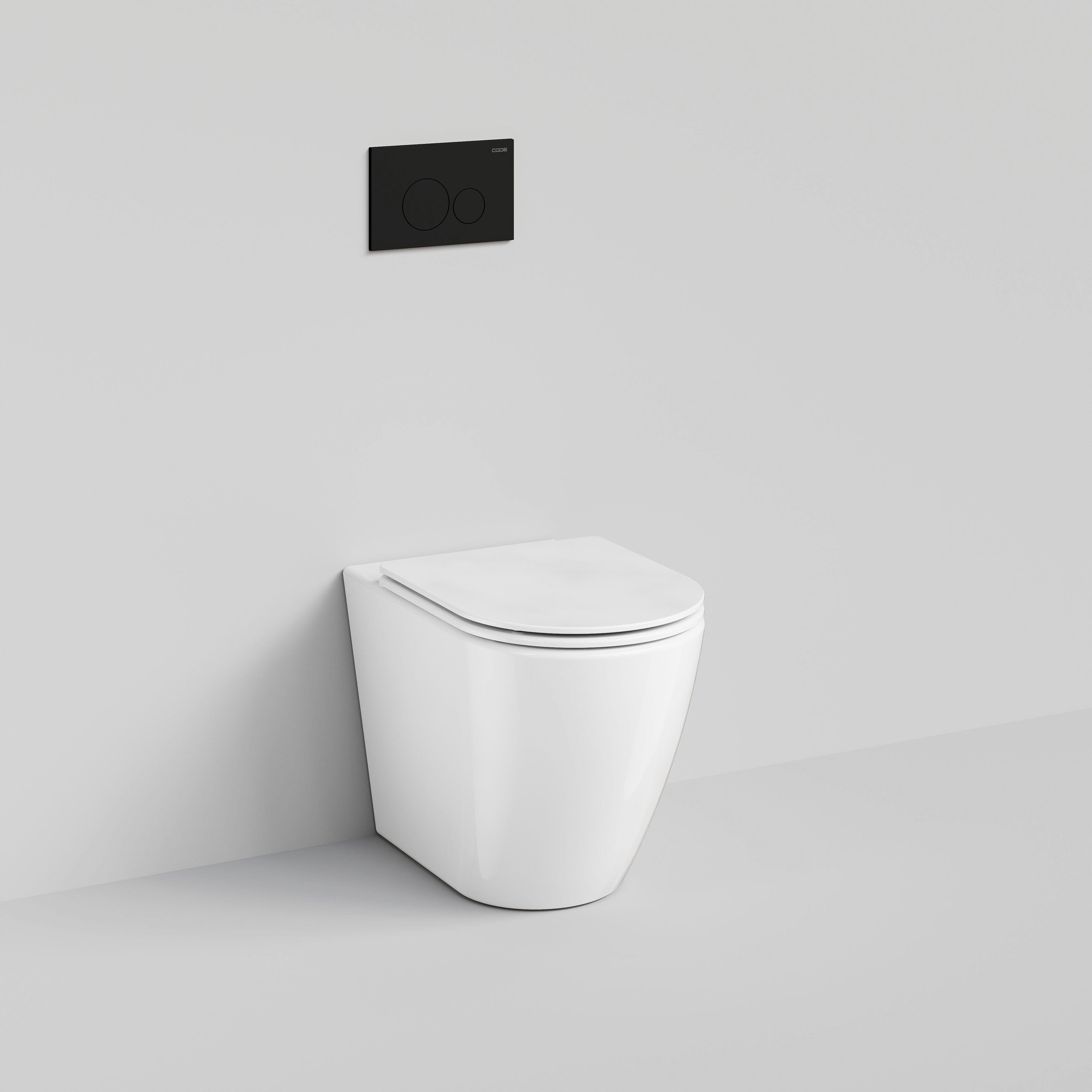 Code Flow Typhoon Inwall Toilet Suite | Matte Black Button