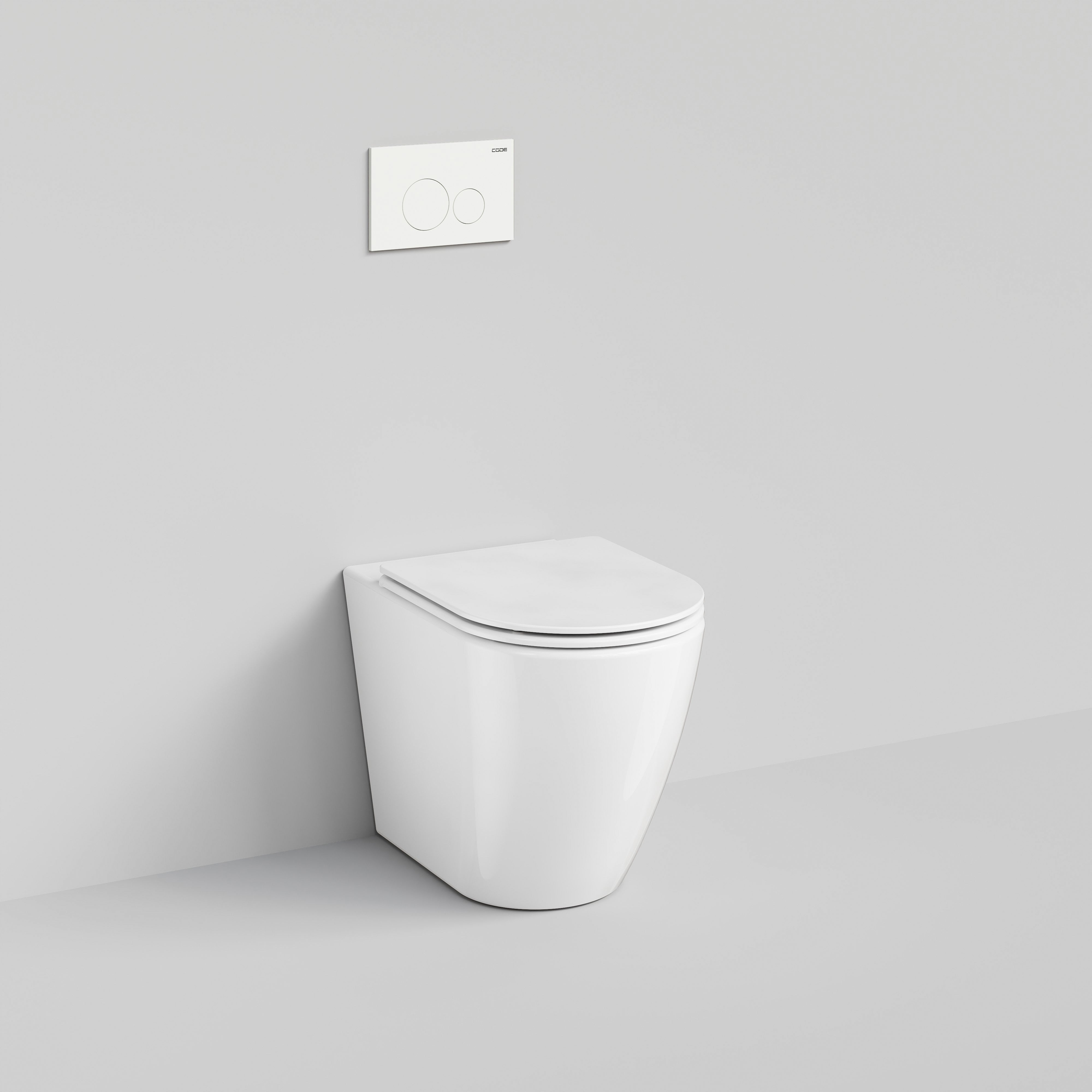 CODE FLOW TYPHOON INWALL TOILET SUITE | MATTE WHITE BUTTON