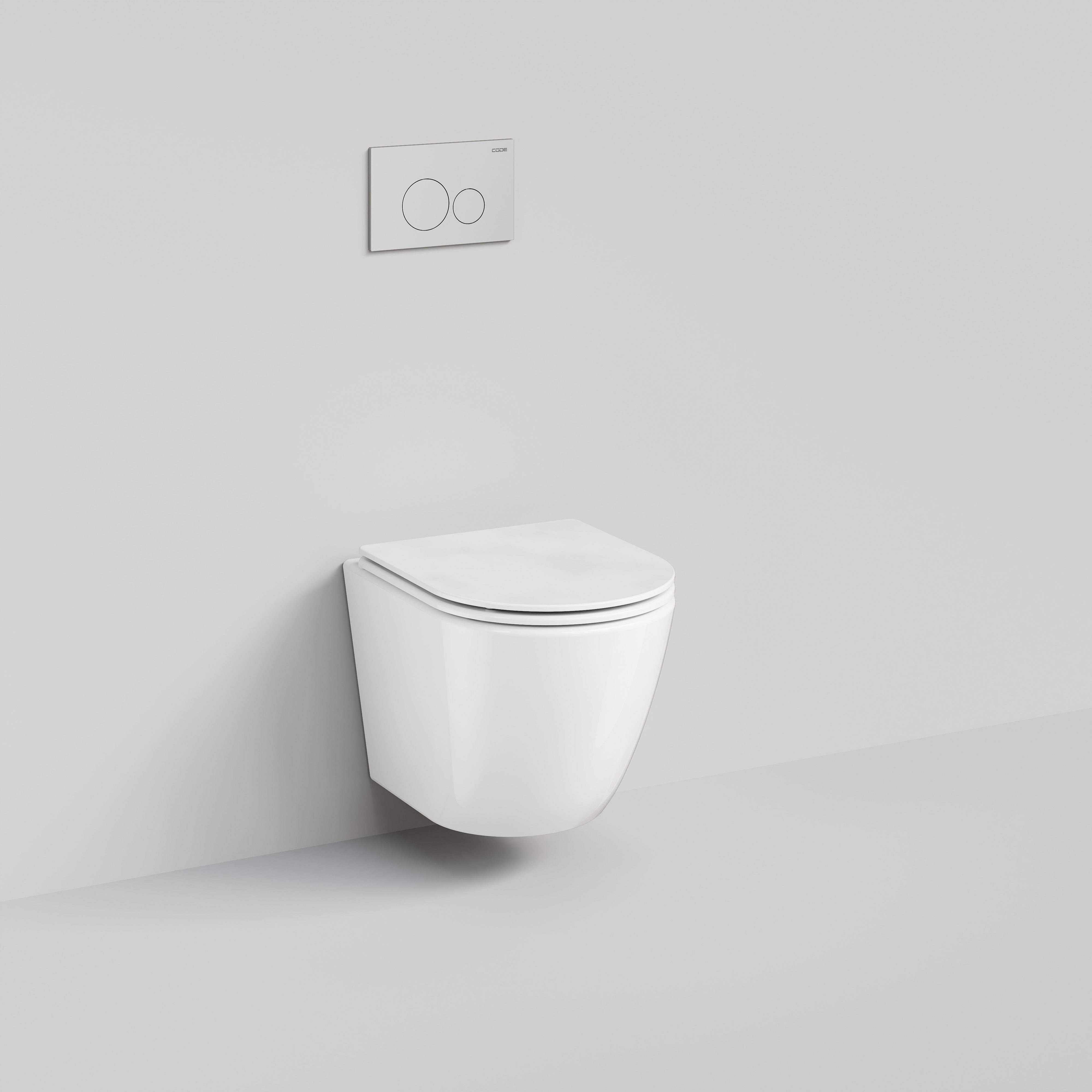 Code Flow Typhoon Wall Hung Toilet Suite | Chrome Button