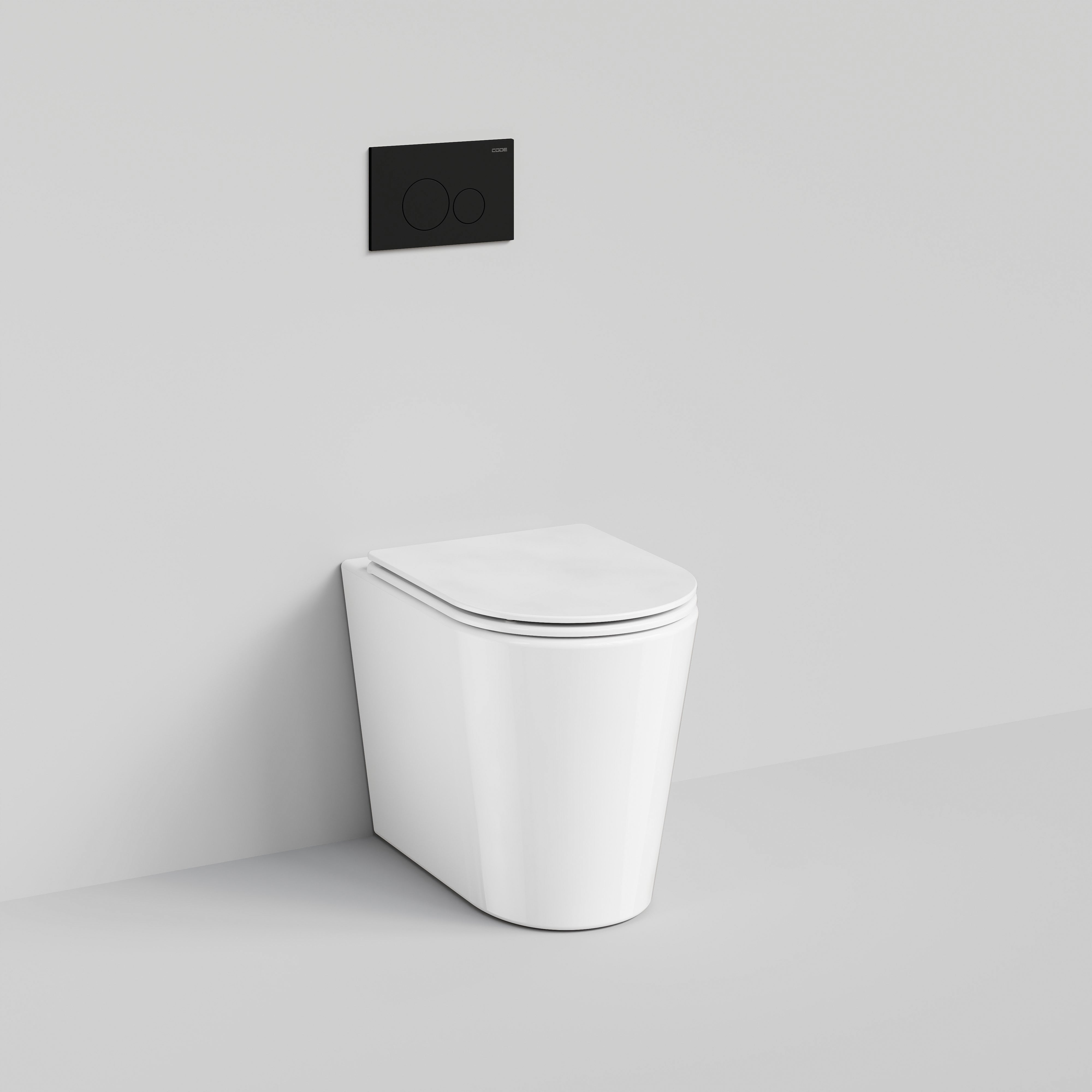 Code Pure Typhoon Inwall Toilet Suite | Matte Black Button