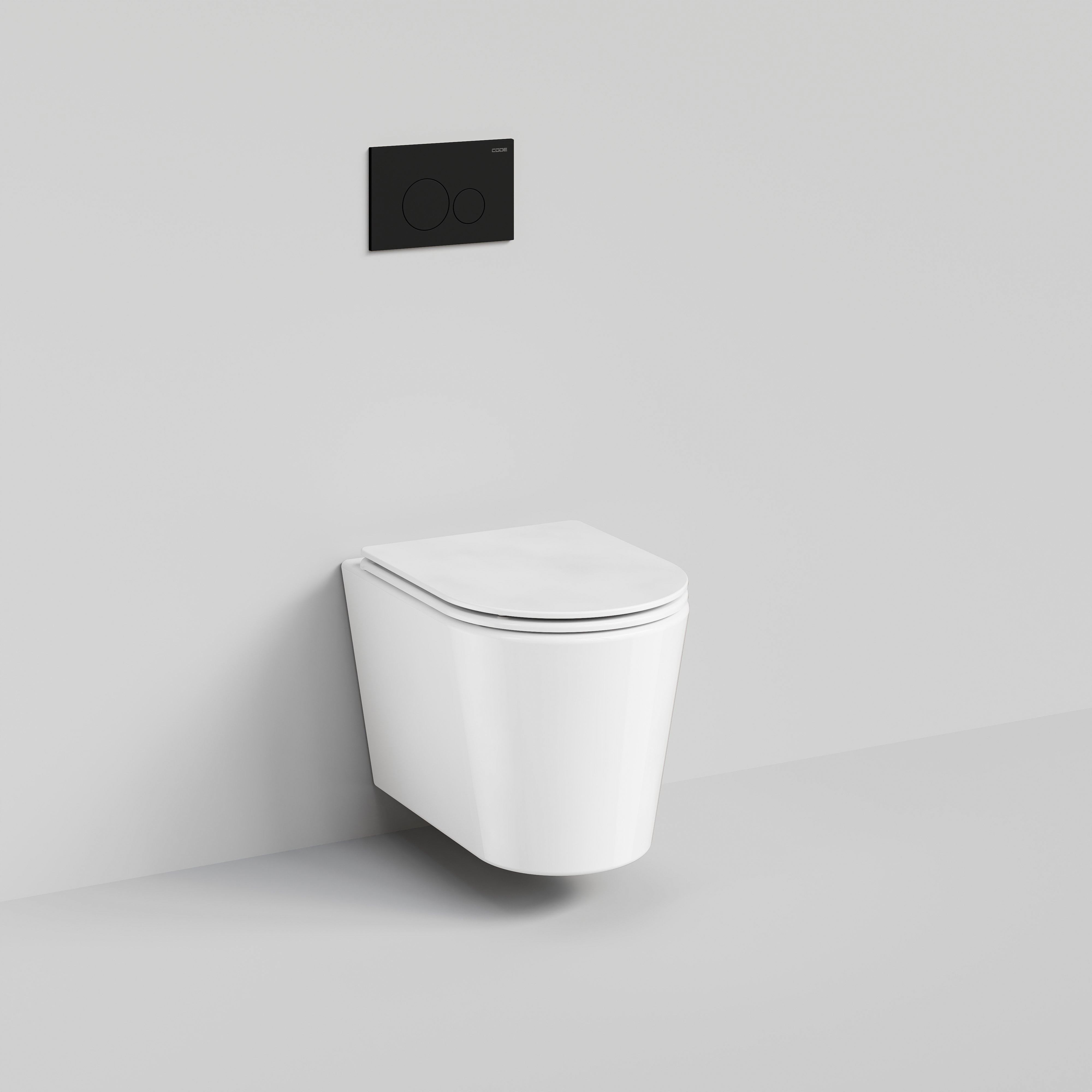 Code Pure Typhoon Wall Hung Toilet Suite X Matte Black Button