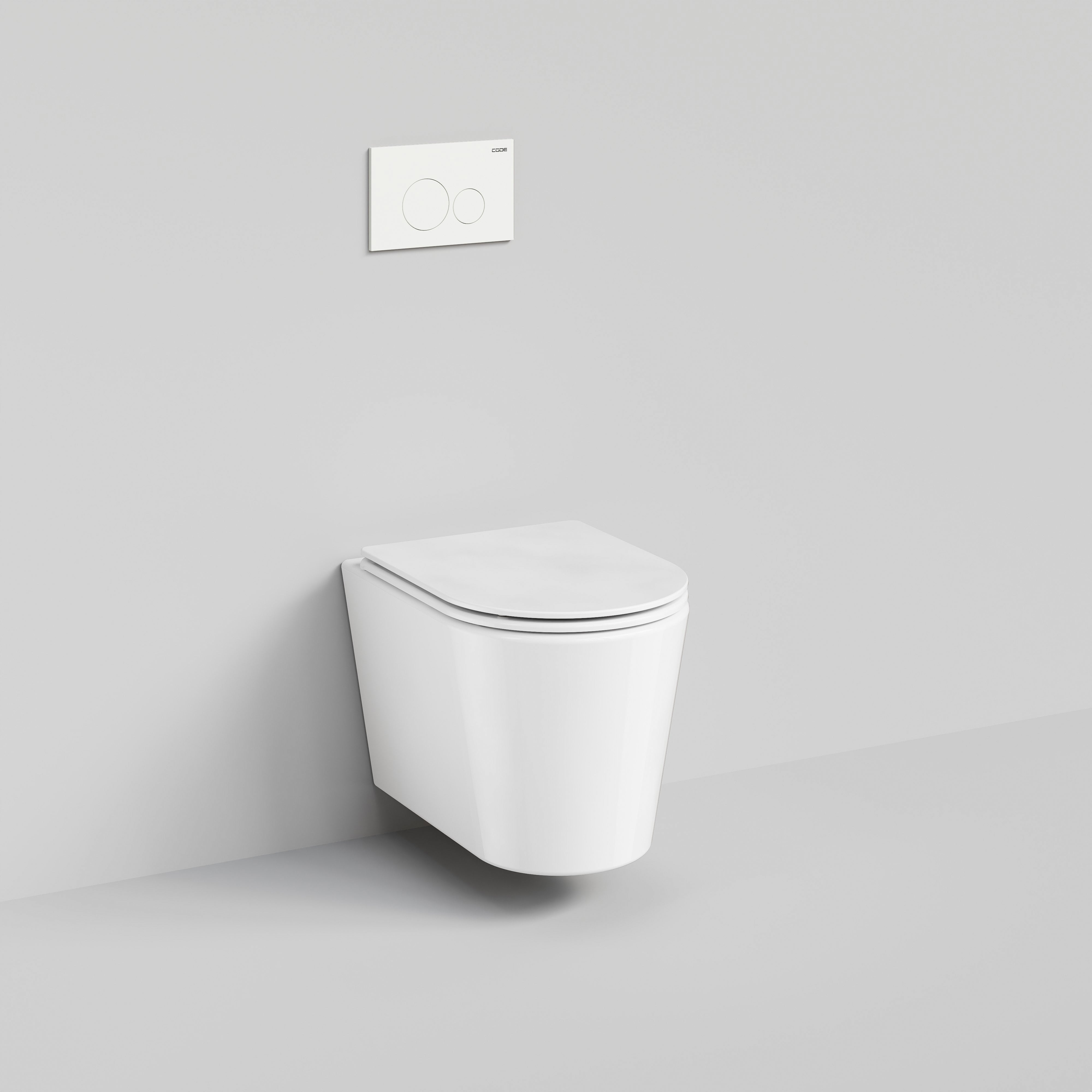 CODE PURE TYPHOON WALL HUNG TOILET SUITE x MATTE WHITE BUTTON