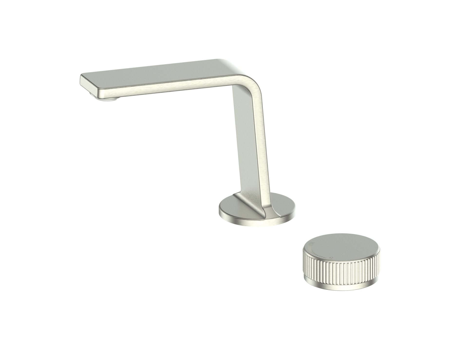 Venza Two Hole Deck Mounted Basin Mixer Brushed Nickel