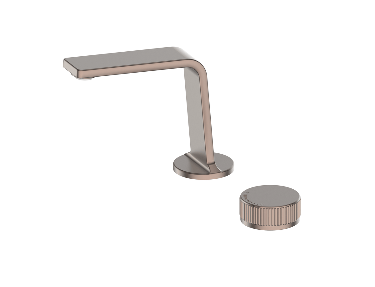 Venza Two Hole Deck Mounted Basin Mixer Brushed Bronze