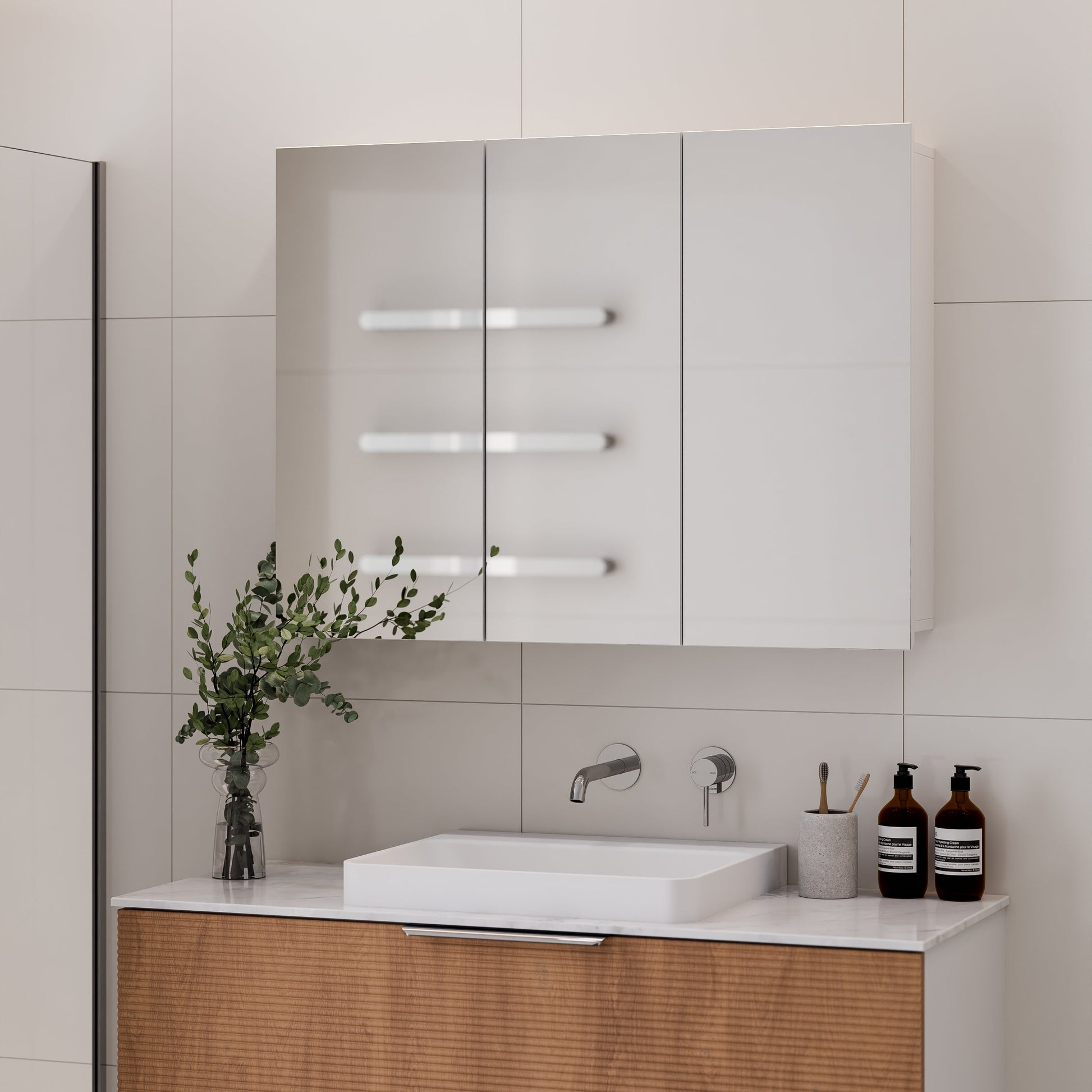 Three-door-wall-mounted-luxe-mirror-cabinet