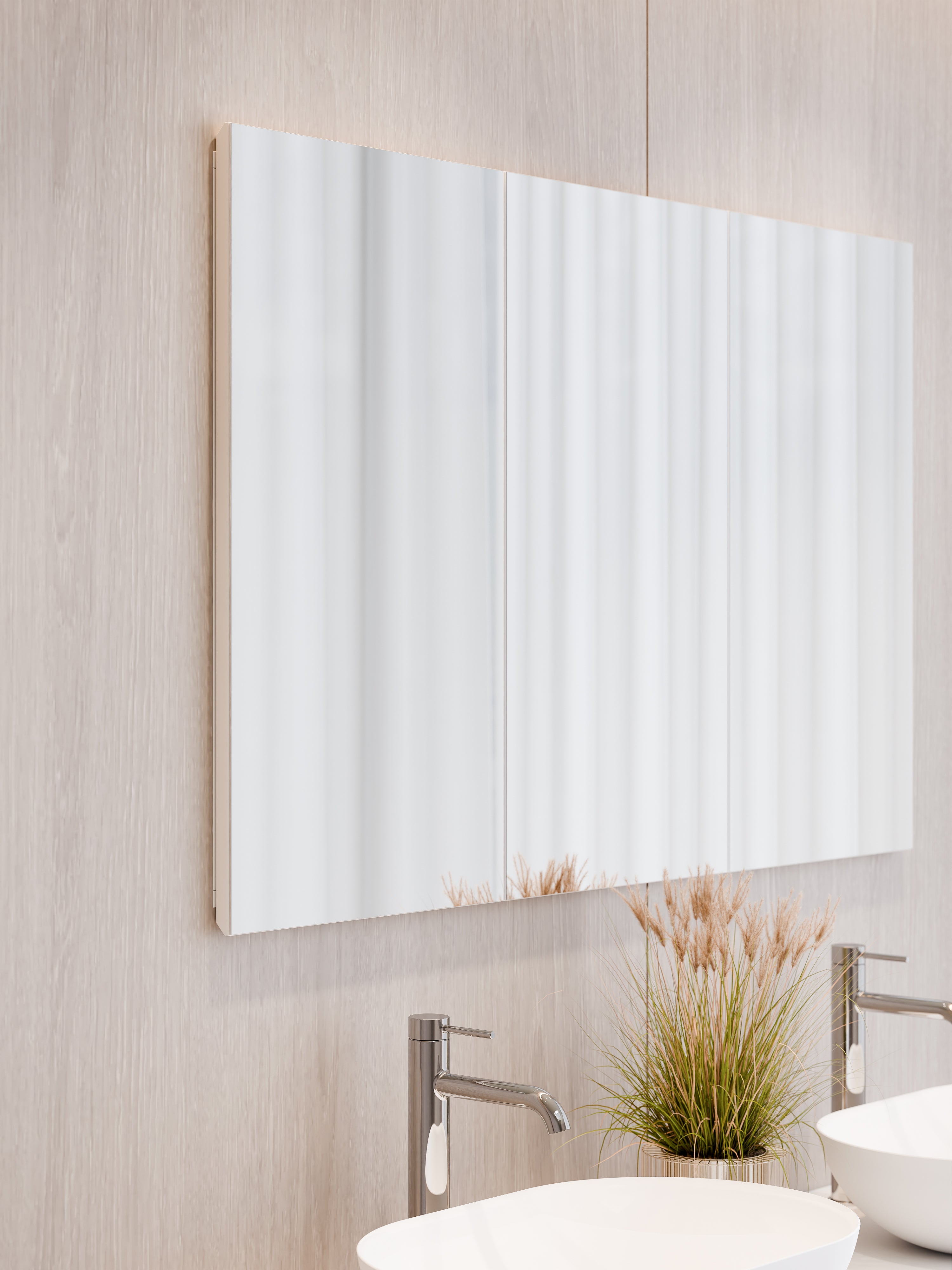 Code Luxe 1200mm Mirror Cabinet With Demister | 3 Door