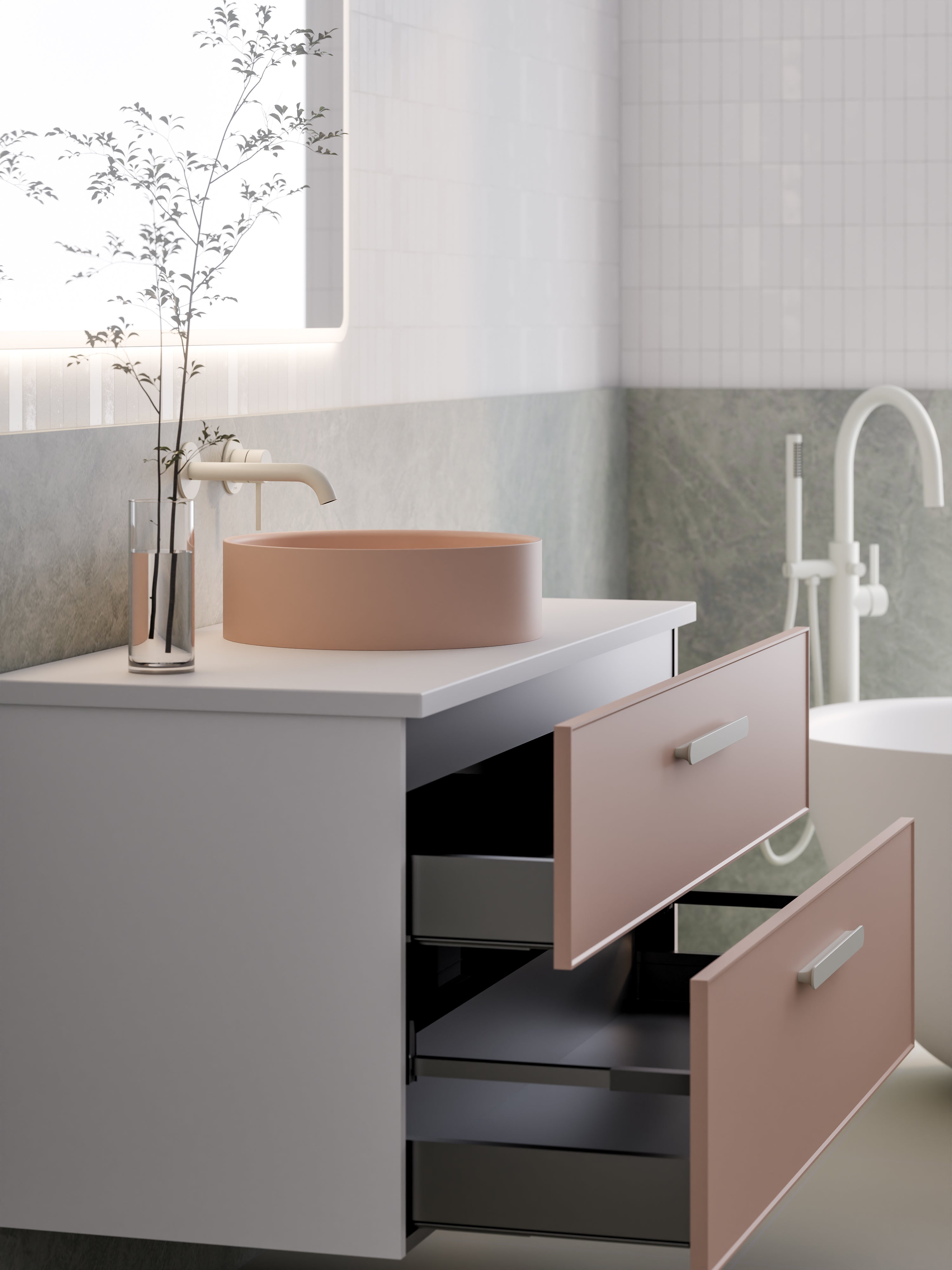 lineare-1200-double-drawer-vanity-axel-pink