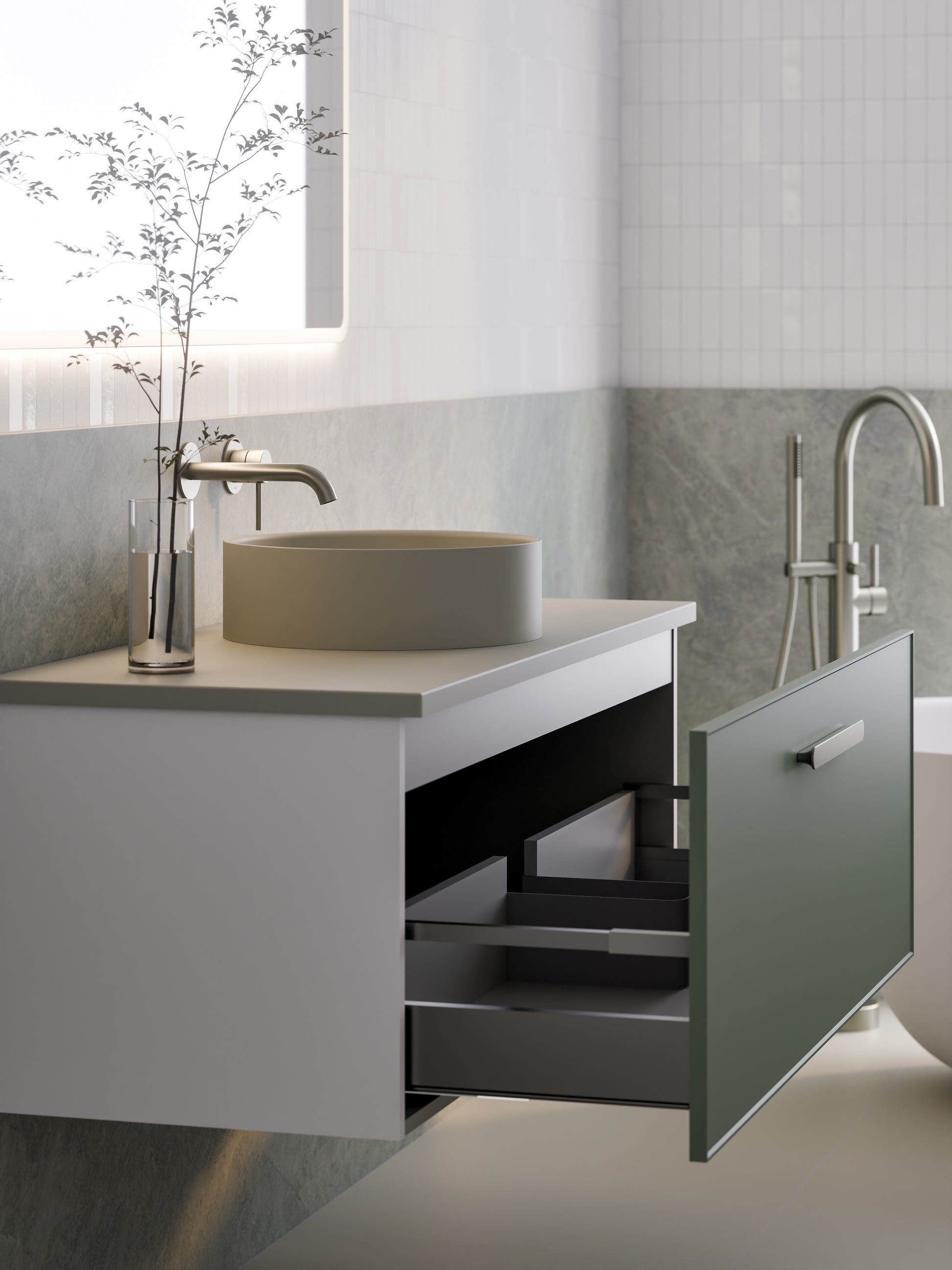 lineare-1200-axel-single-drawer-vanity-green