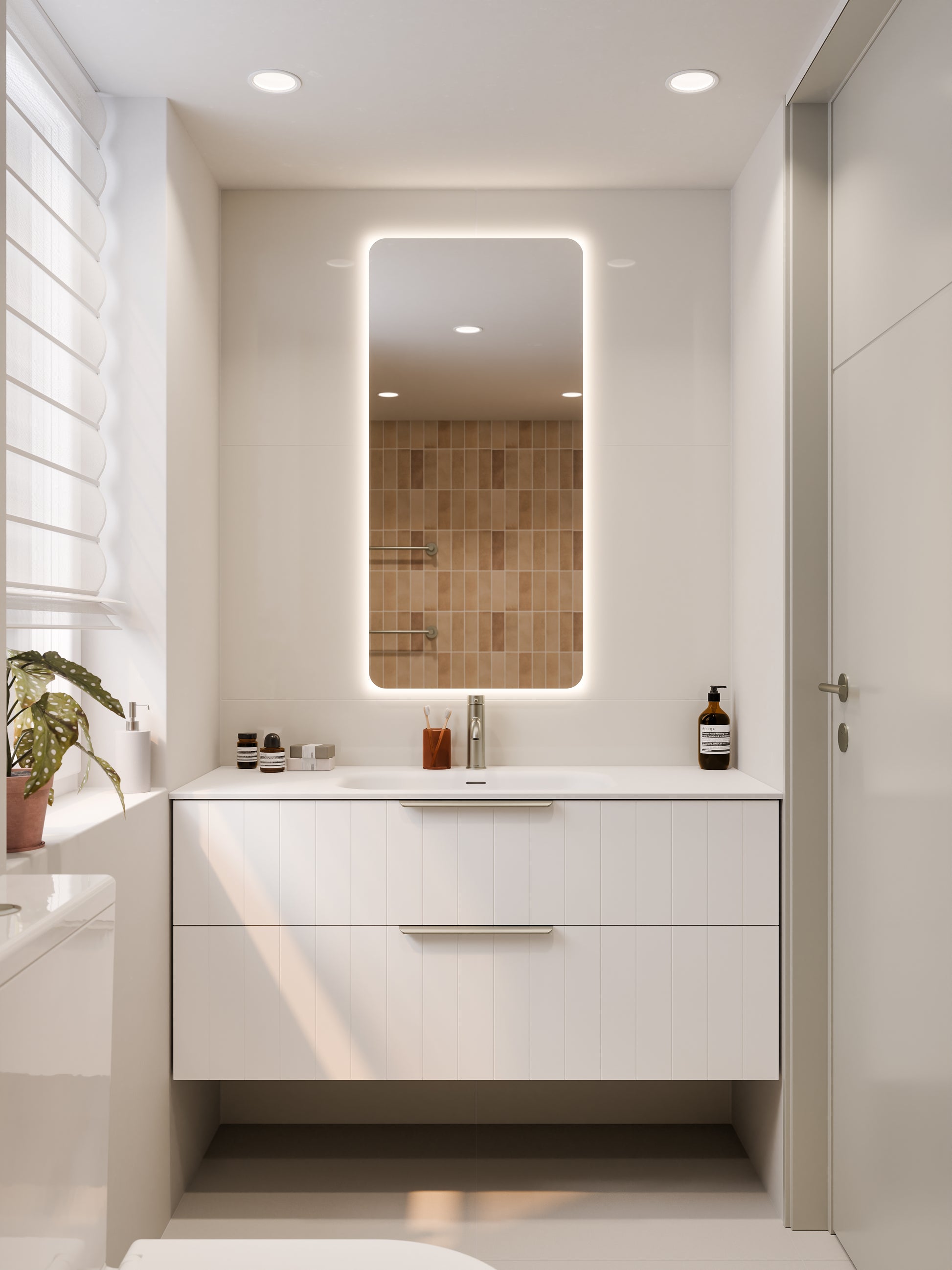 lineare-1200-coastal-double-drawer-vanity-matte-white