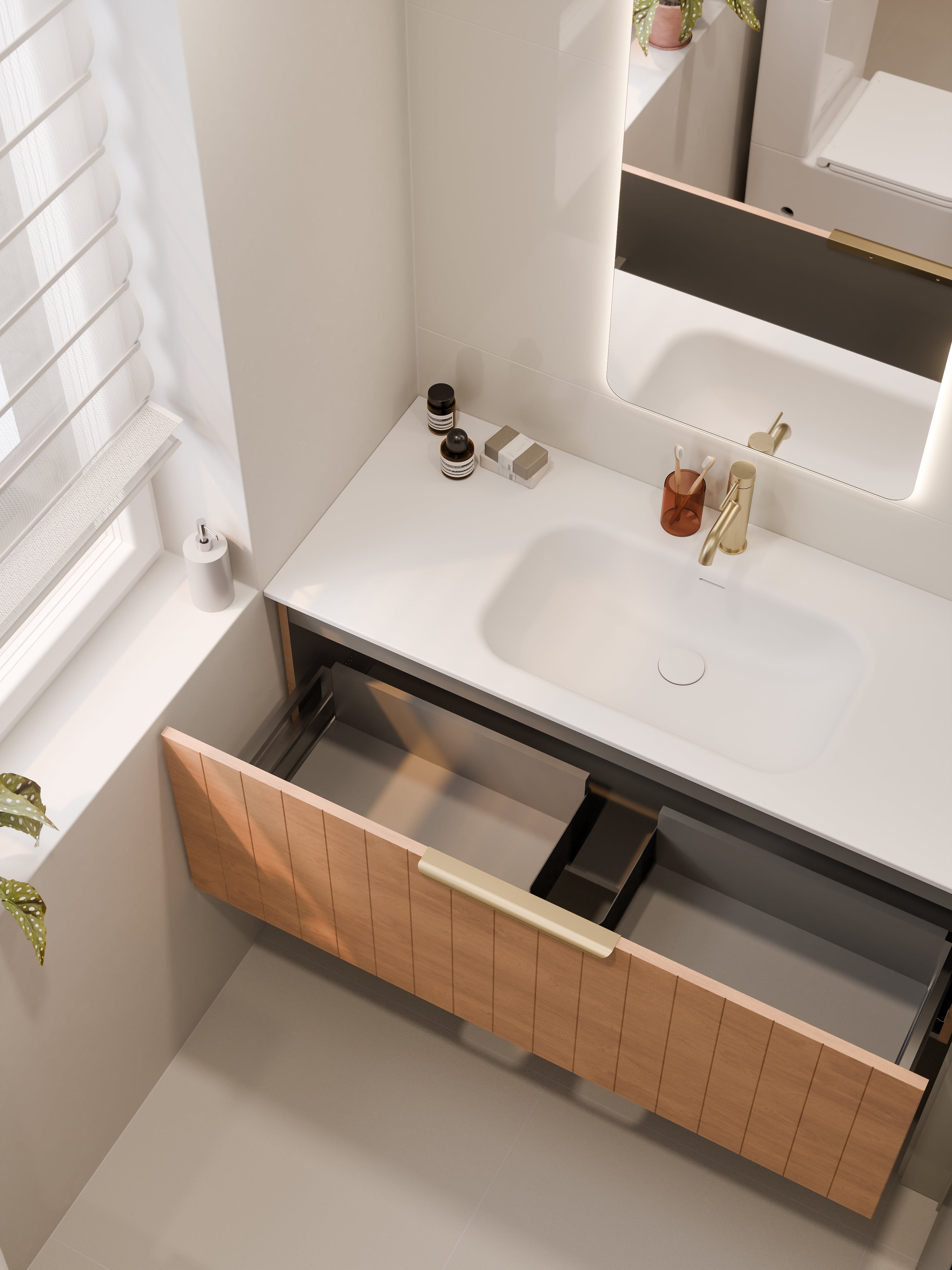 lineare-1200-coastal-single-drawer-vanity-devon-oak