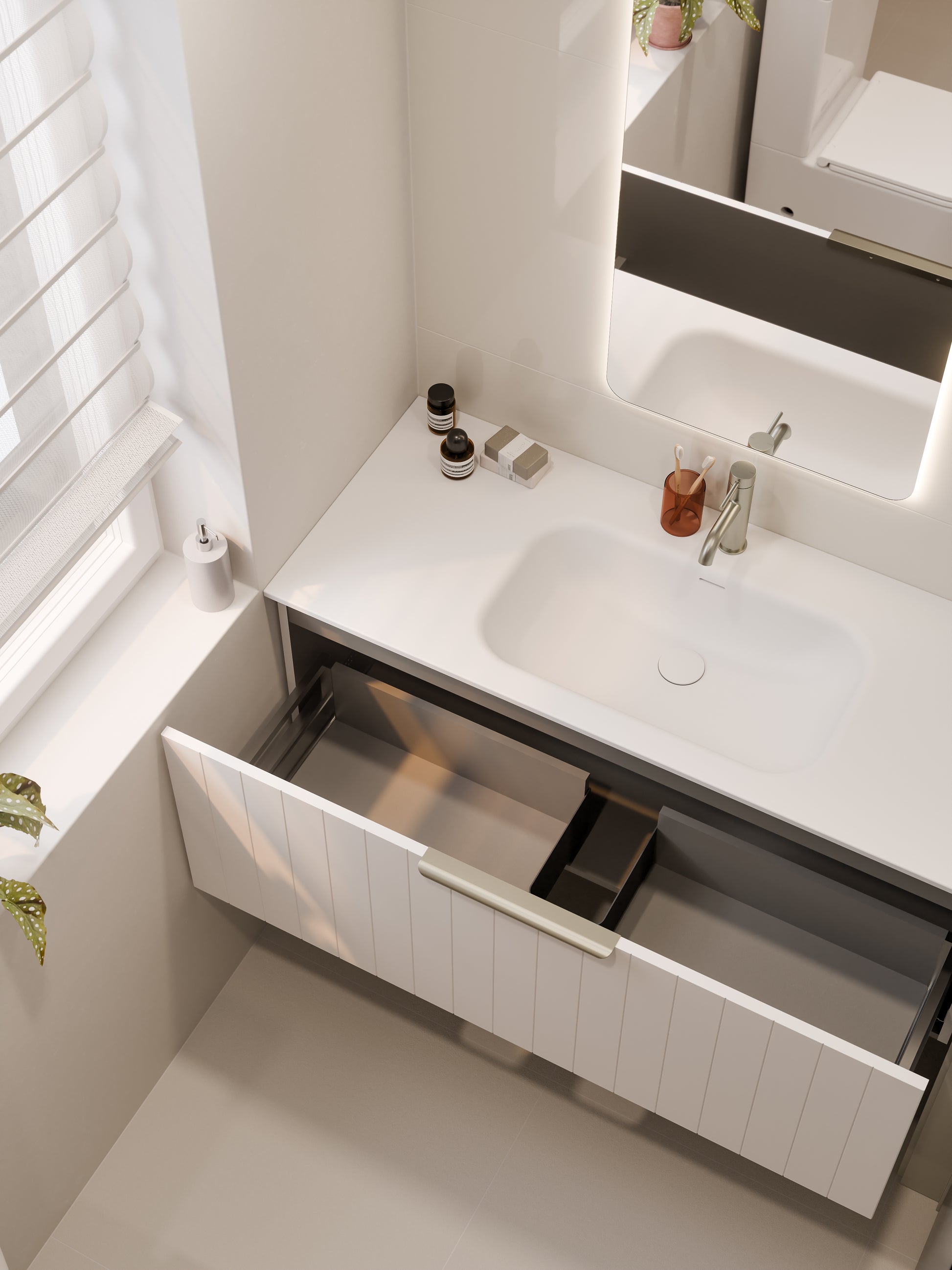 lineare-1200-coastal-single-drawer-vanity-matte-black