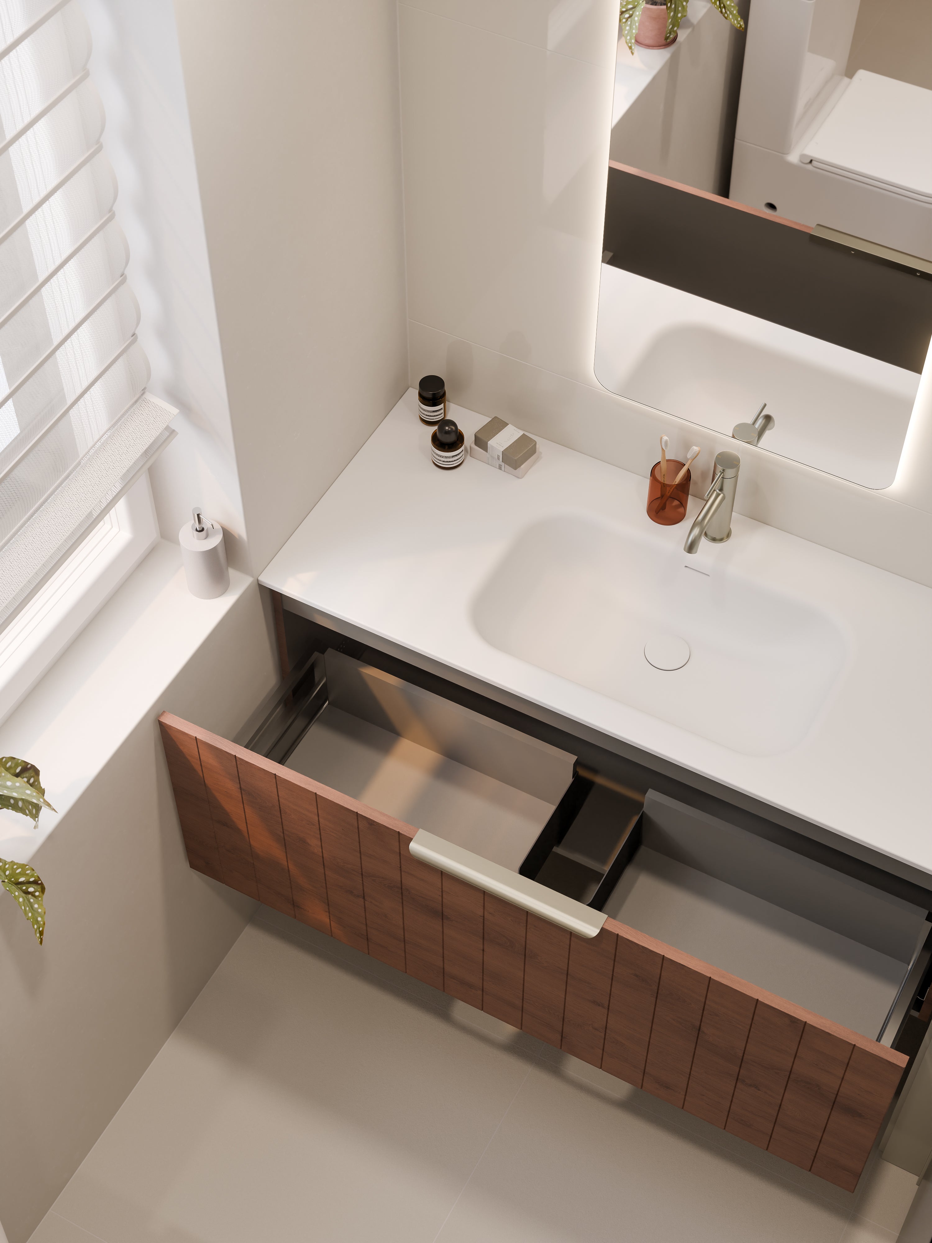 lineare-1200-coastal-single-drawer-vanity-walnut