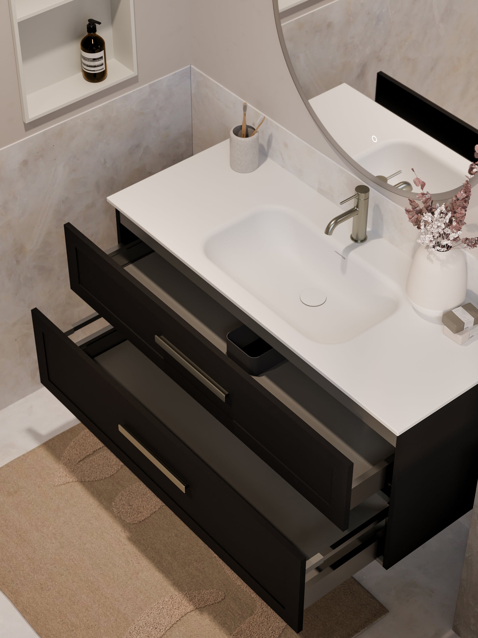 lineare-1200-loft-double-drawer-vanity-matte-black