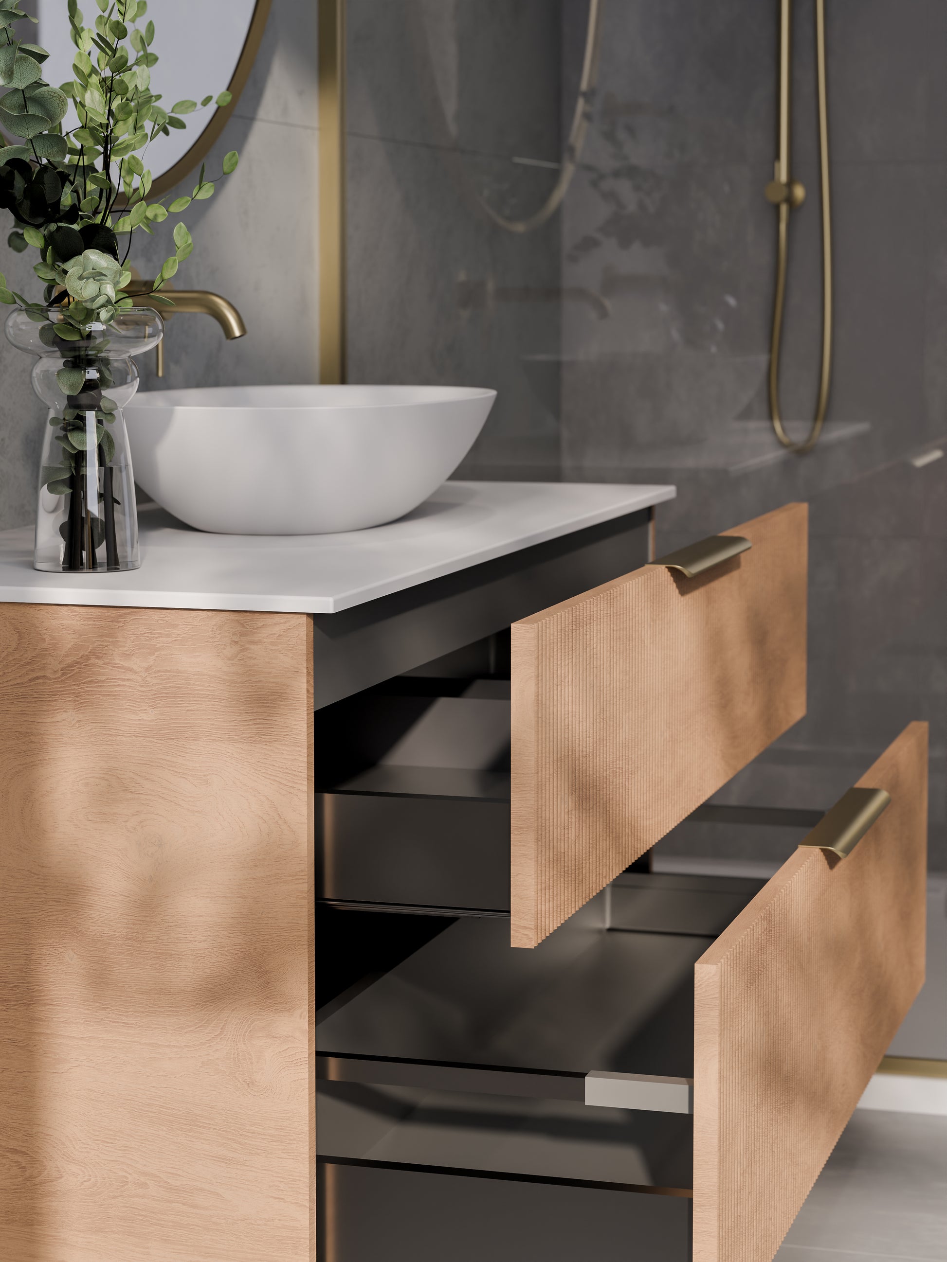 lineare-pillar-1200-double-drawer-vanity-devon-oak