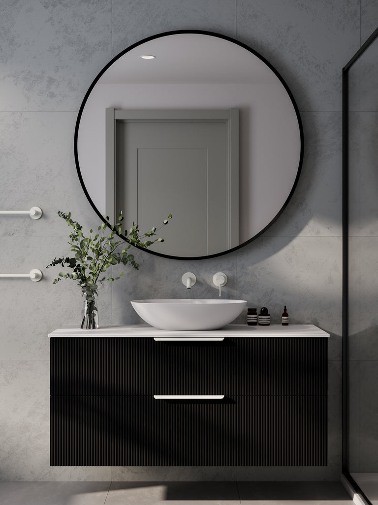 lineare-1200-pillar-double-drawer-vanity-matte-black