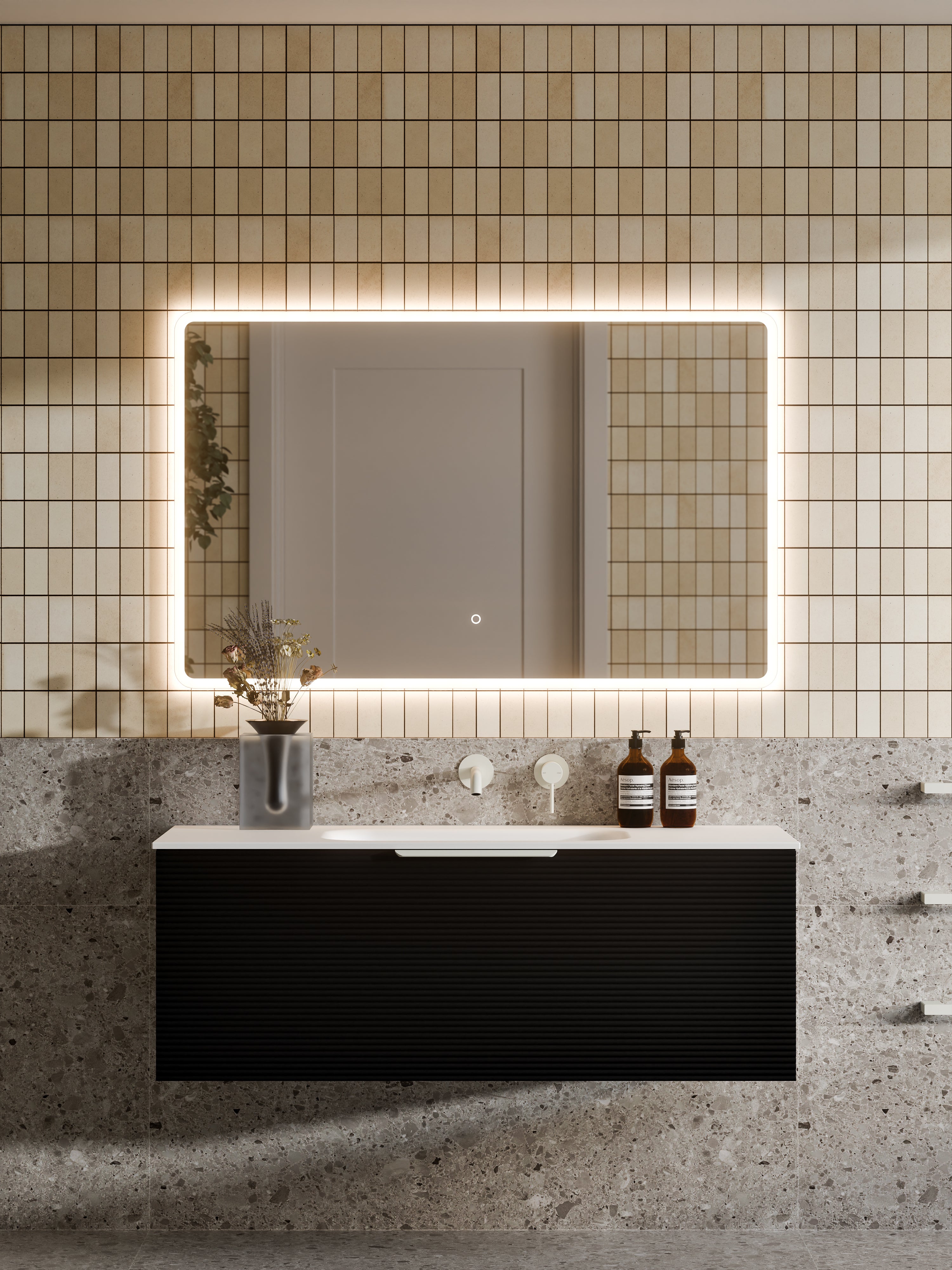 lineare-1200-orchard-single-drawer-vanity-matte-black