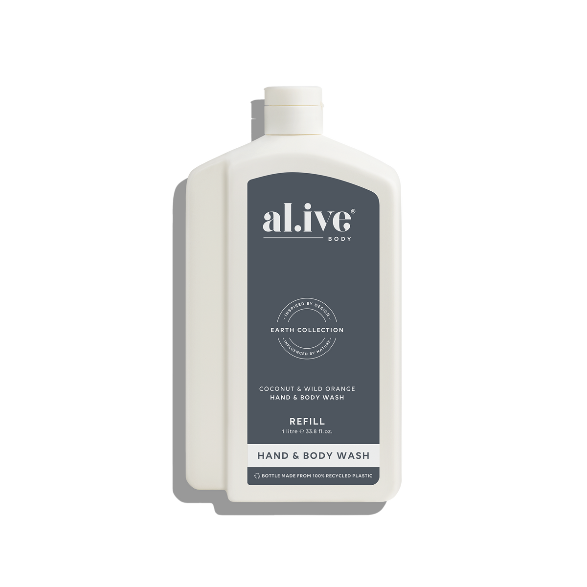 al.ive body Hand & Body Wash Refill Coconut & Wild Orange 1L bottle