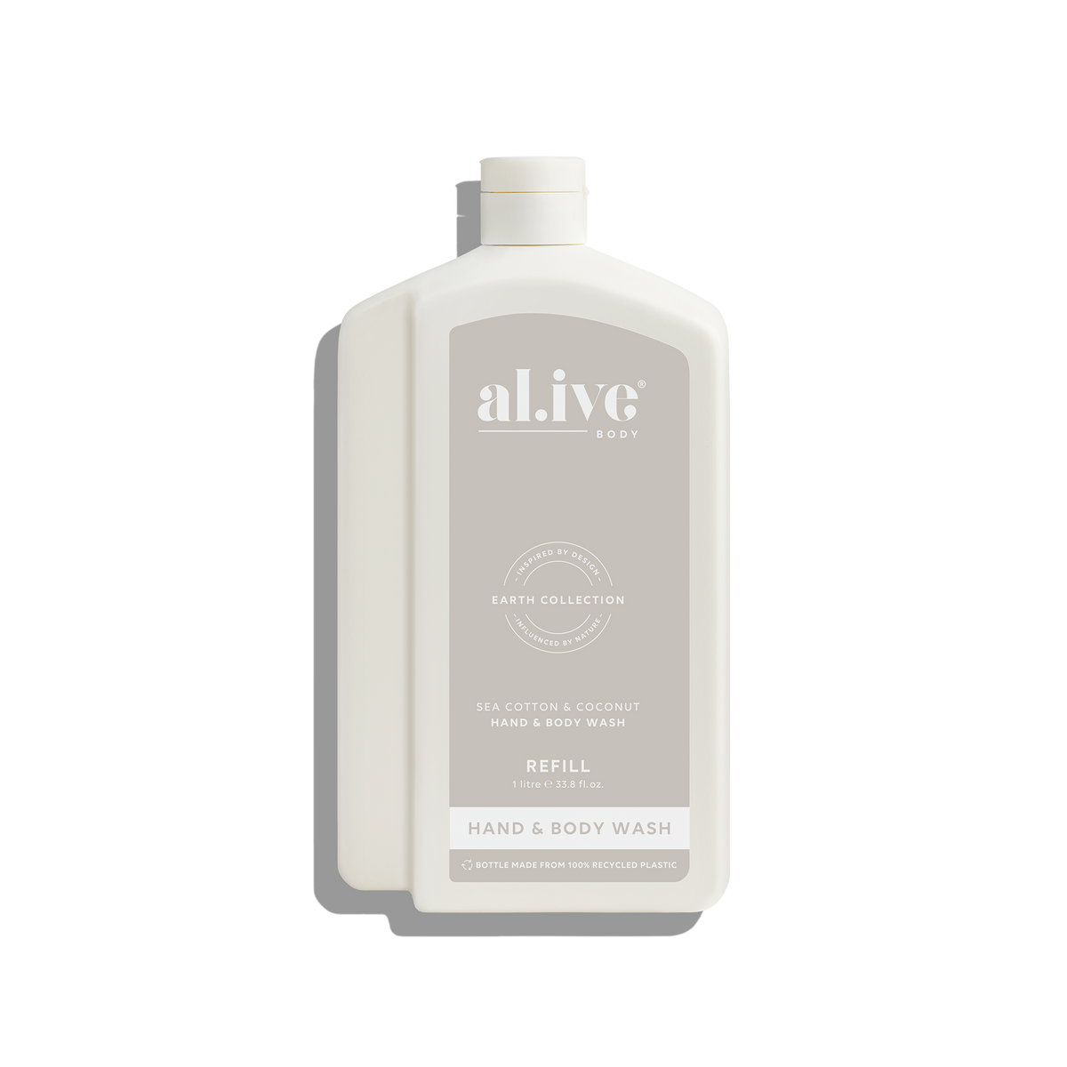 al.ive body Hand & Body Wash Refill Sea Cotton & Coconut 1L bottle