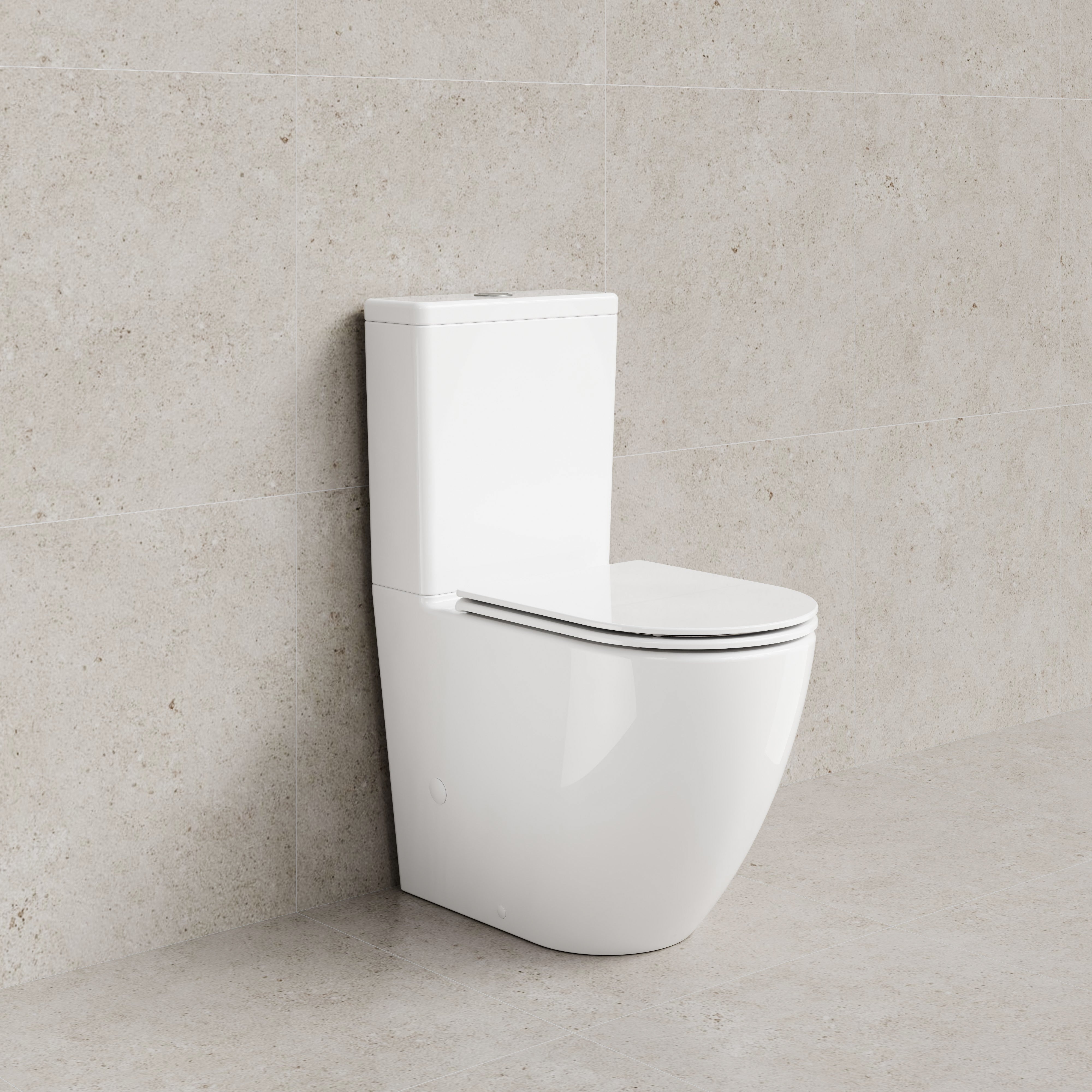 CODE FLOW TYPHOON OVERHEIGHT BTW TOILET SUITE - GLOSS WHITE