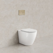 Code Flow Typhoon Inwall Toilet Suite | Brushed Brass Button