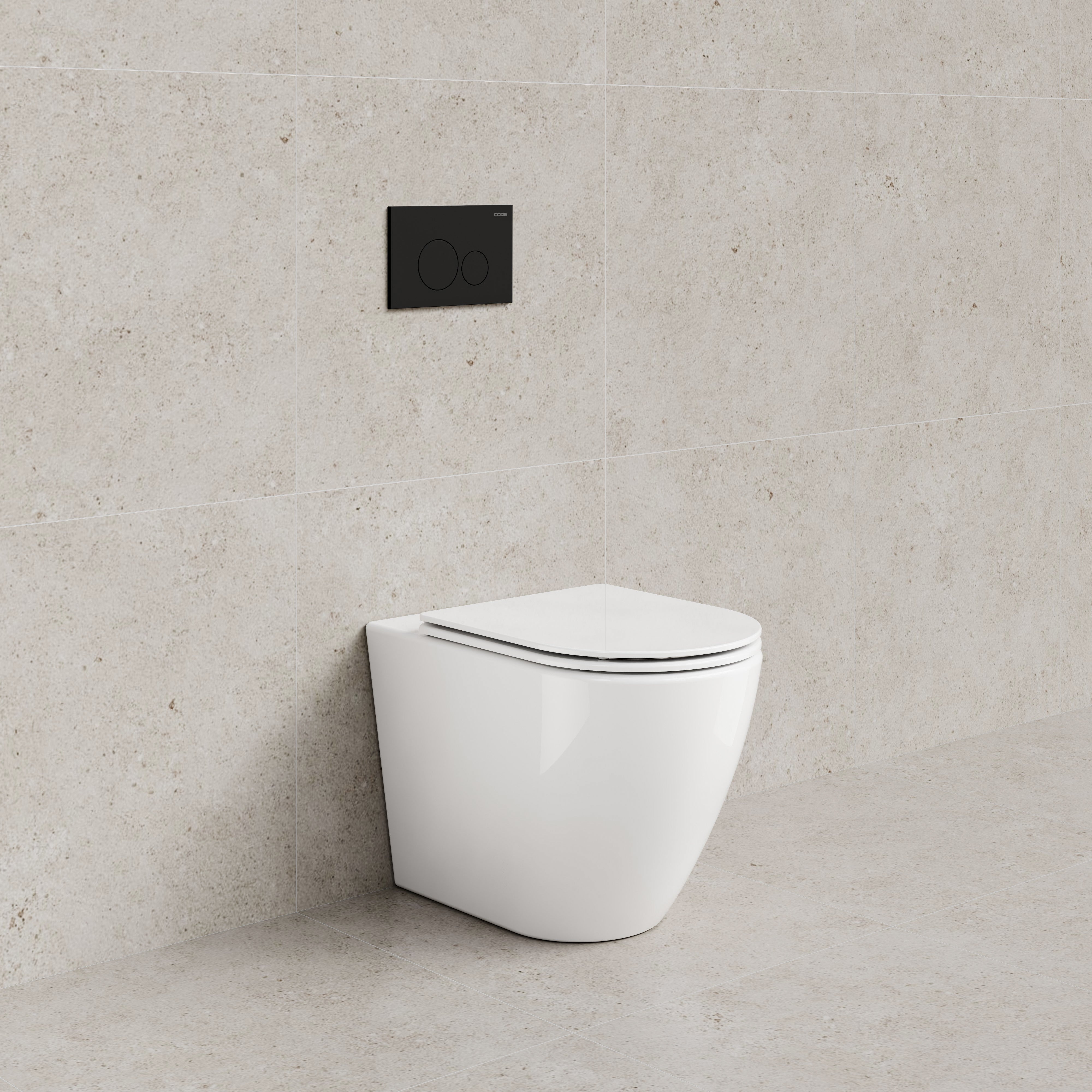 CODE FLOW TYPHOON INWALL TOILET SUITE | MATTE BLACK BUTTON