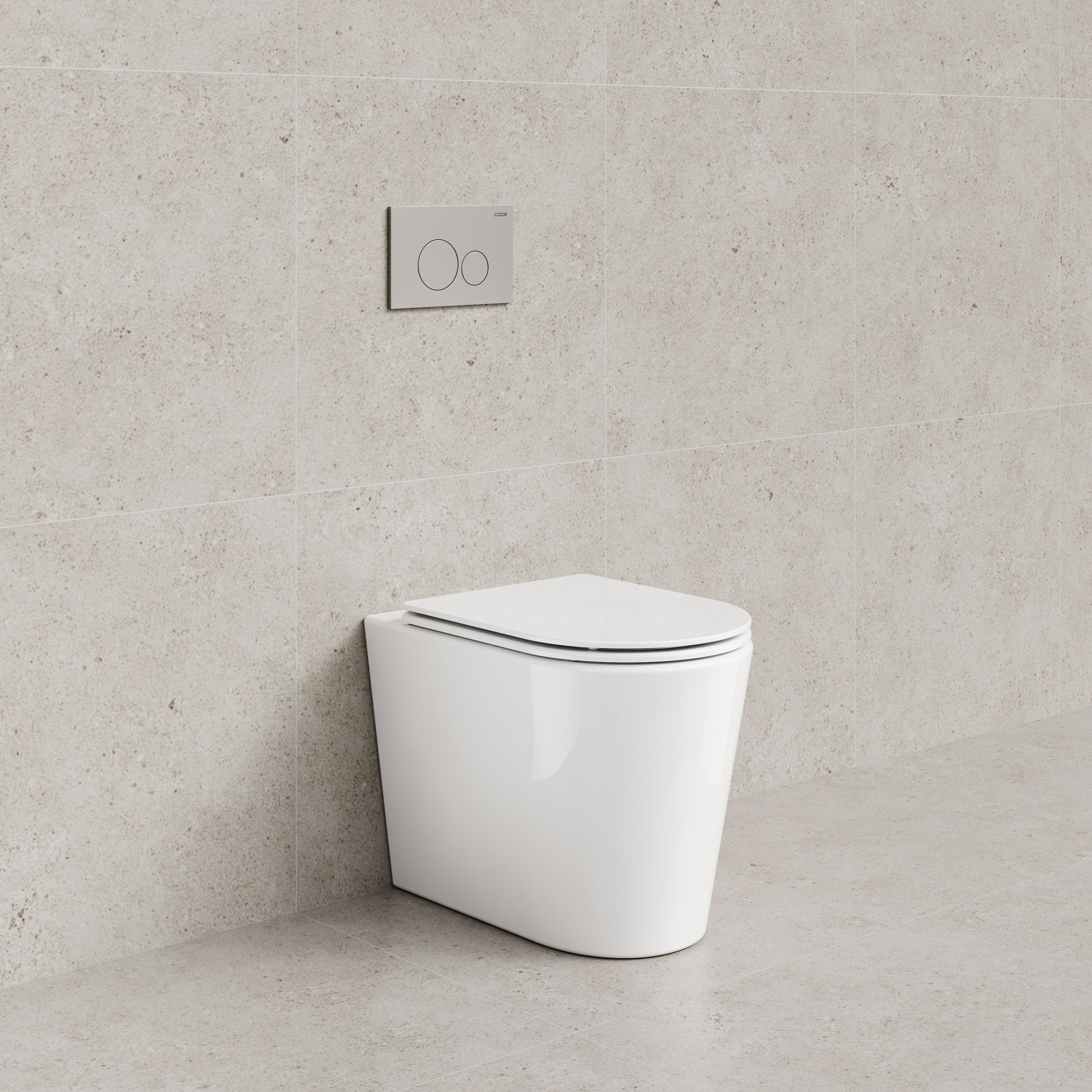 CODE PURE TYPHOON INWALL TOILET SUITE | BRUSHED NICKEL BUTTON