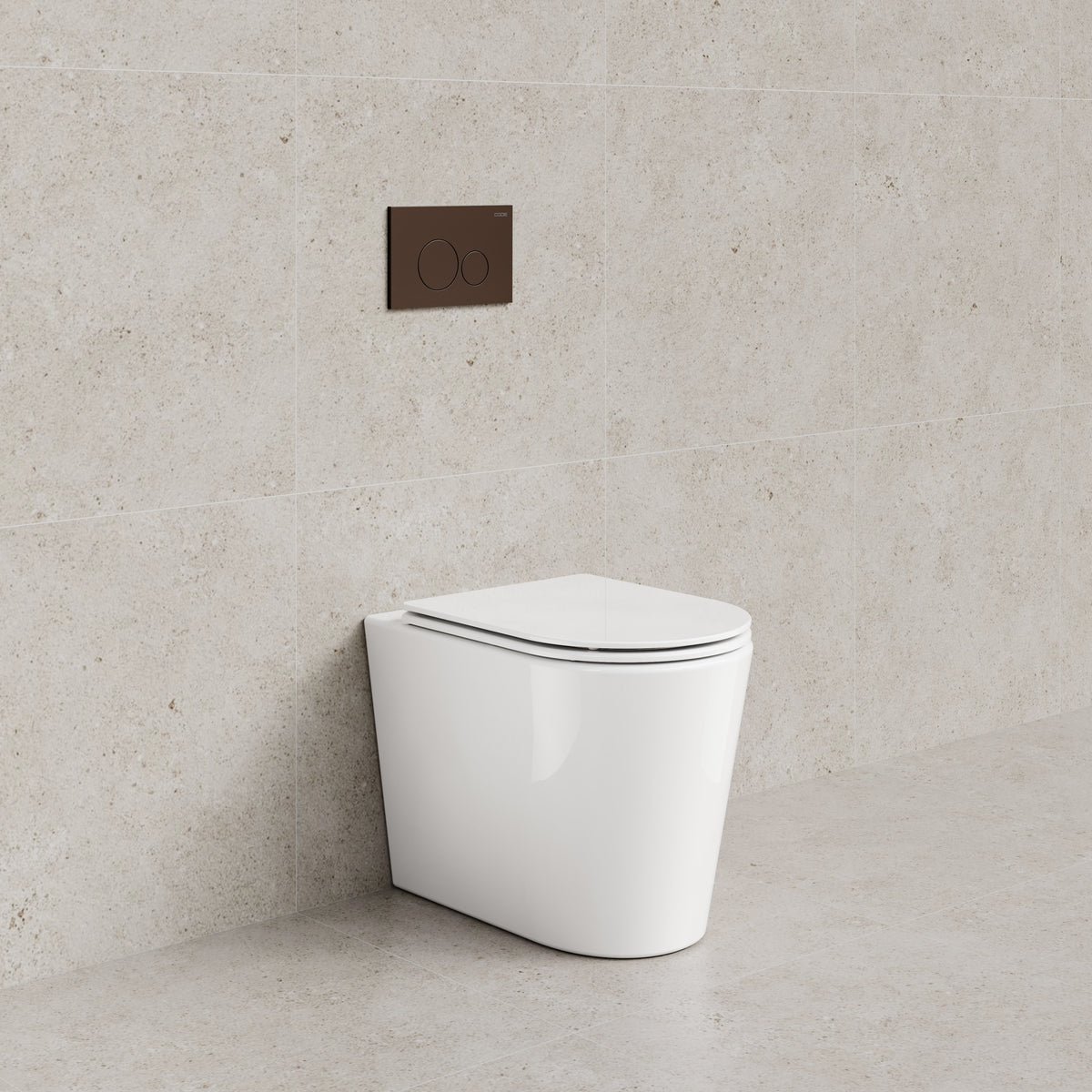 Code Pure Typhoon Inwall Toilet Suite | Brushed Bronze Button
