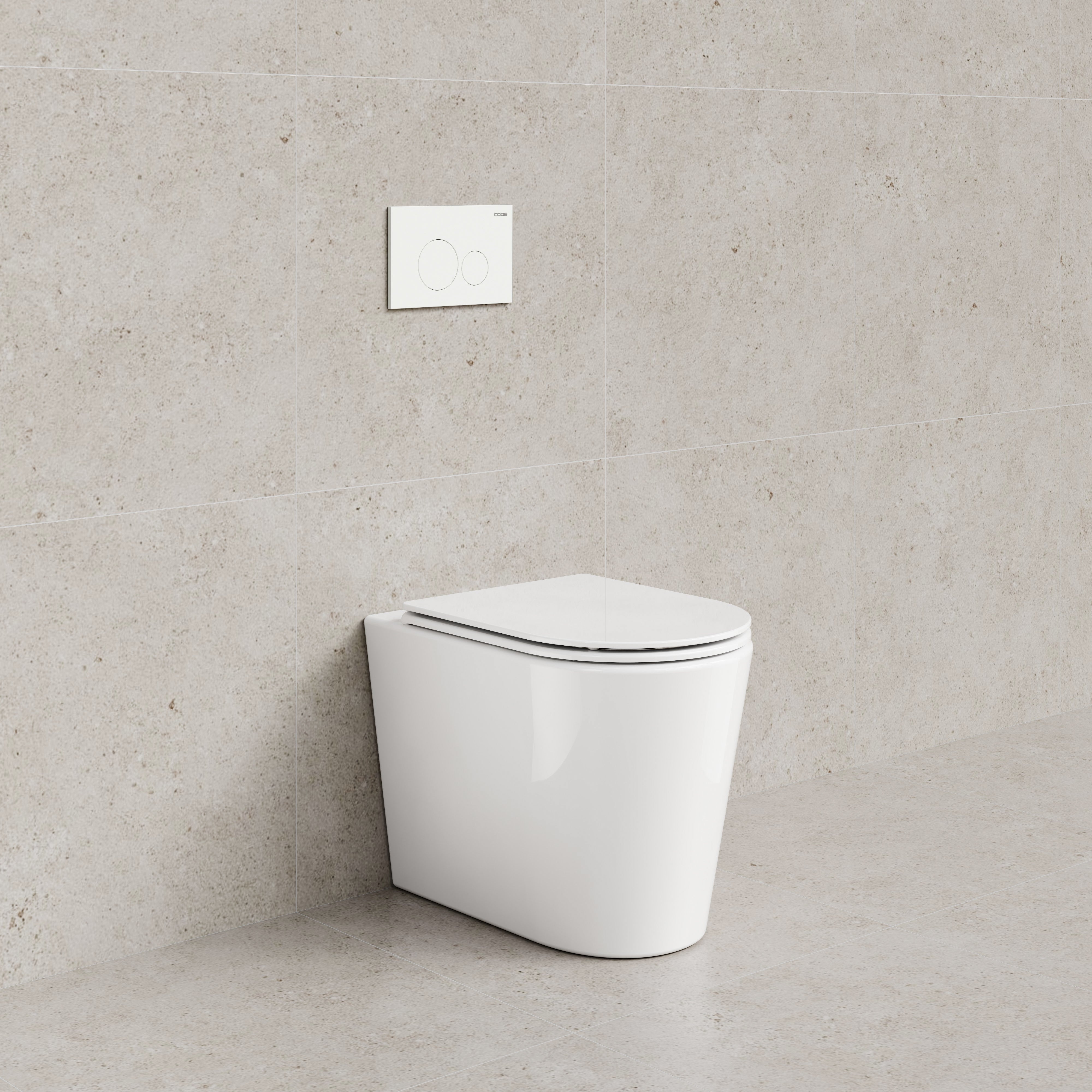 CODE PURE TYPHOON INWALL TOILET SUITE | MATTE WHITE BUTTON