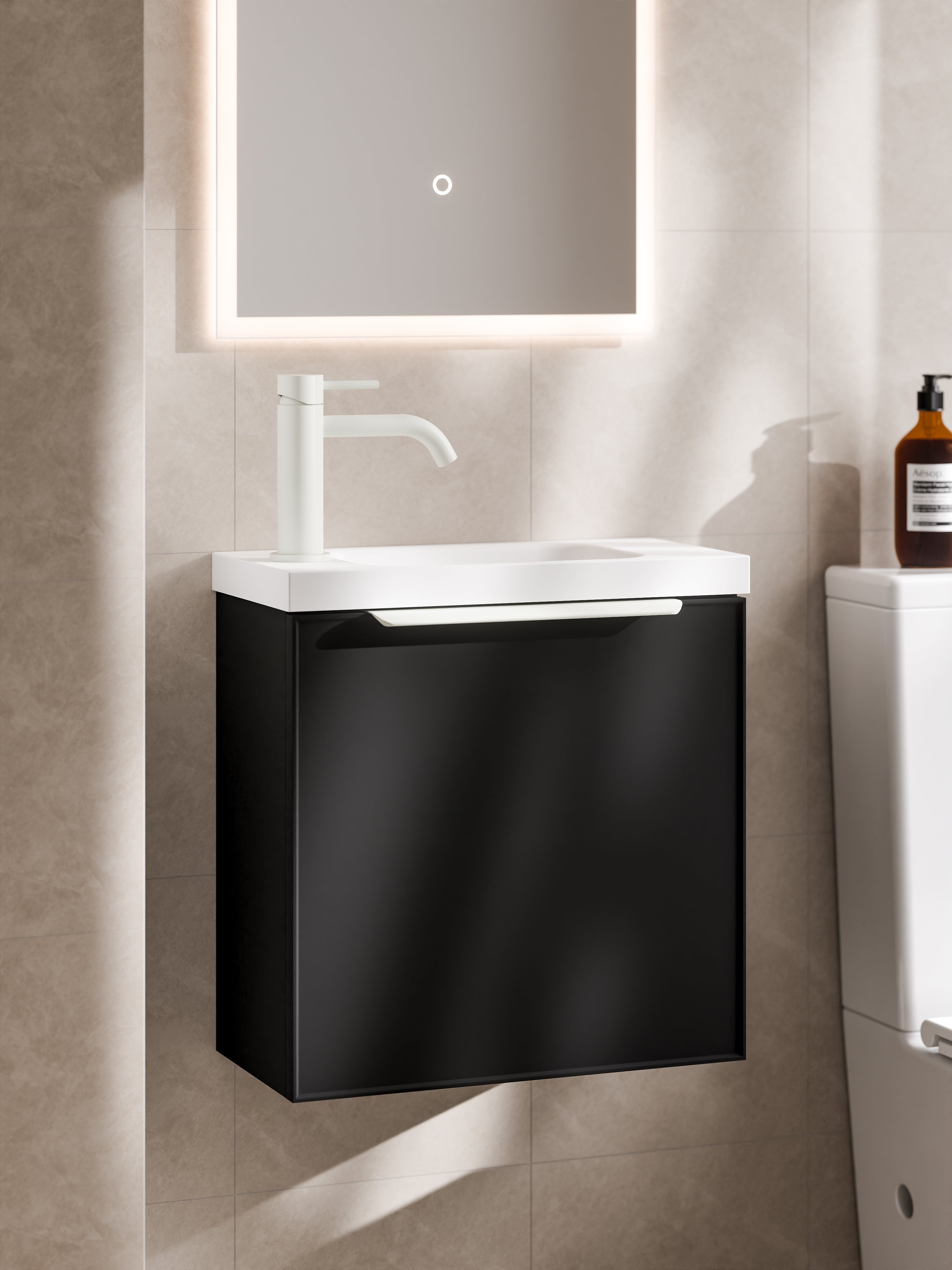 lineare-450-axel-matte-black-vanity-wc
