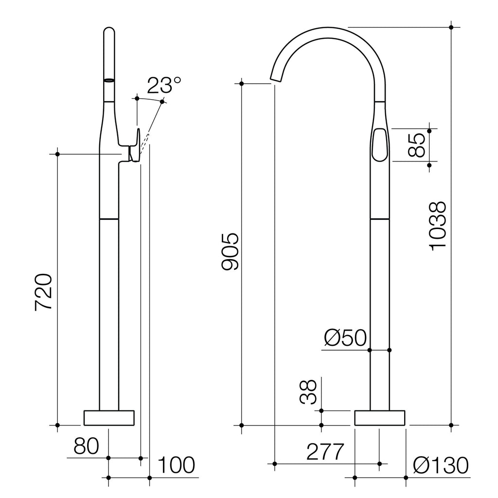 caroma-contura-freestanding-bath-filler-range-spec-sheet