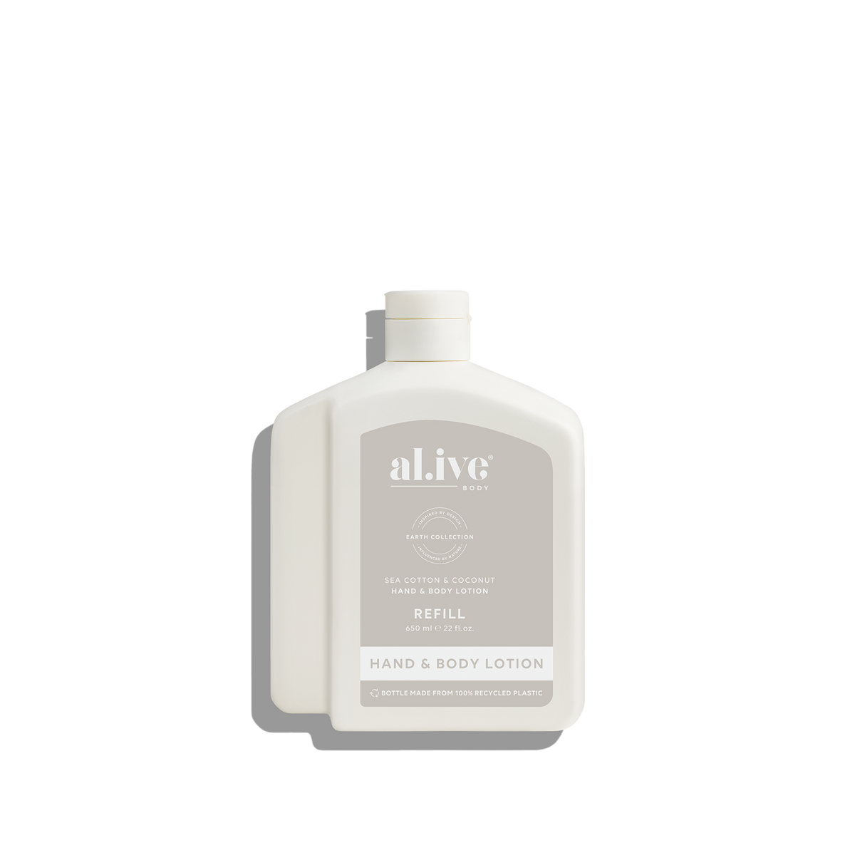 Al.ive Hand & Body Lotion Refill - Sea Cotton & Coconut 650ml