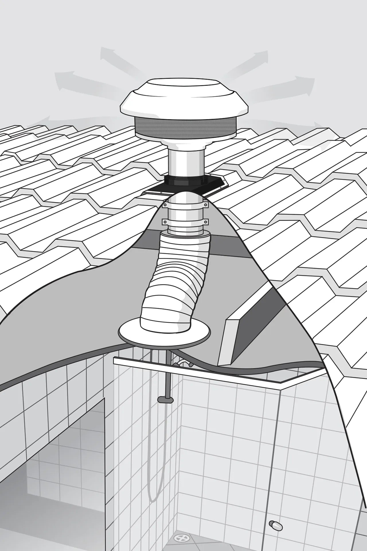 SCHWEIGEN SLIENT EXHAUST FAN SYSTEM WHITE BRB750