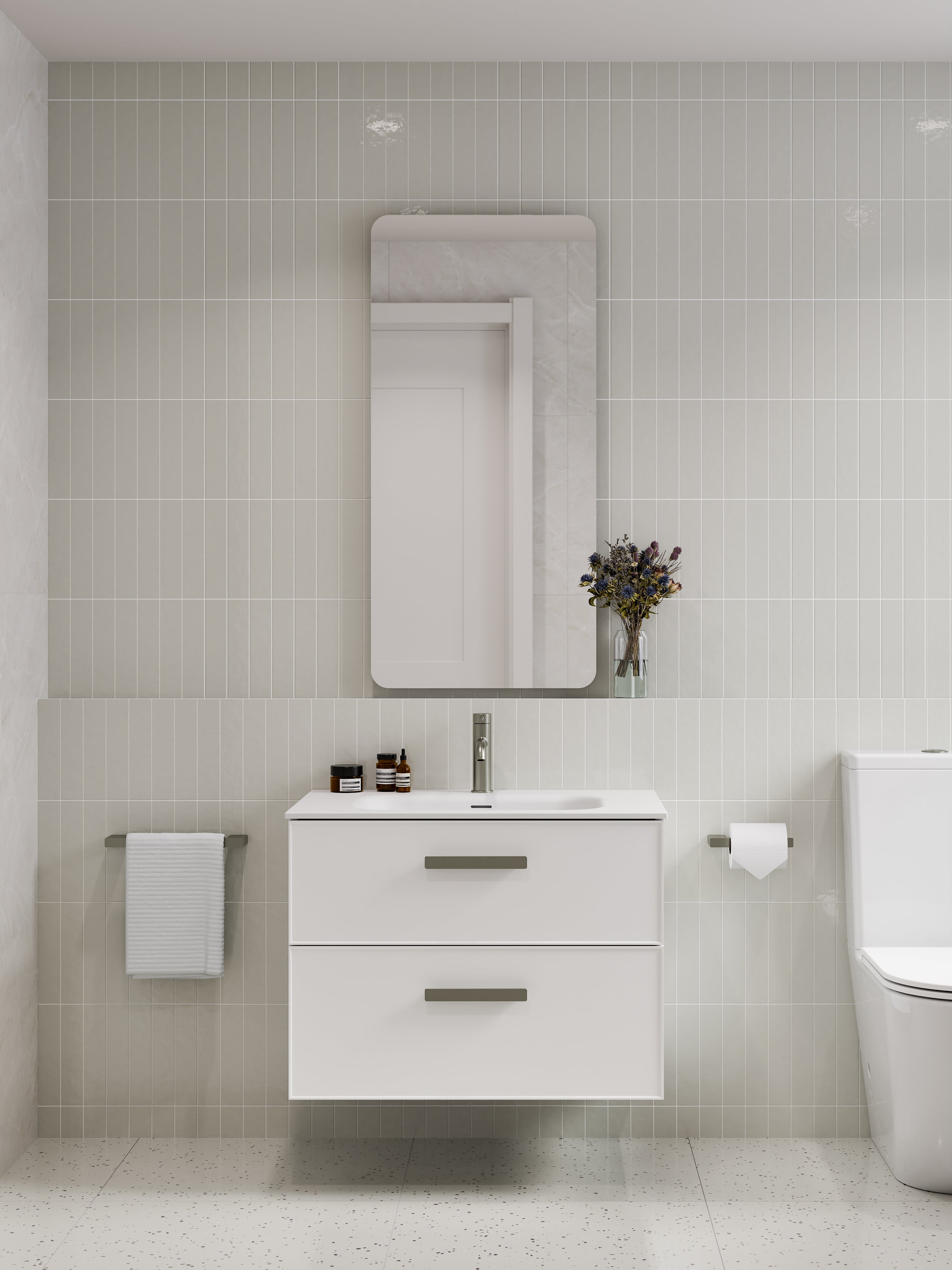 Lineare 750 Vanity | 2 Drawer | Inset Basin
