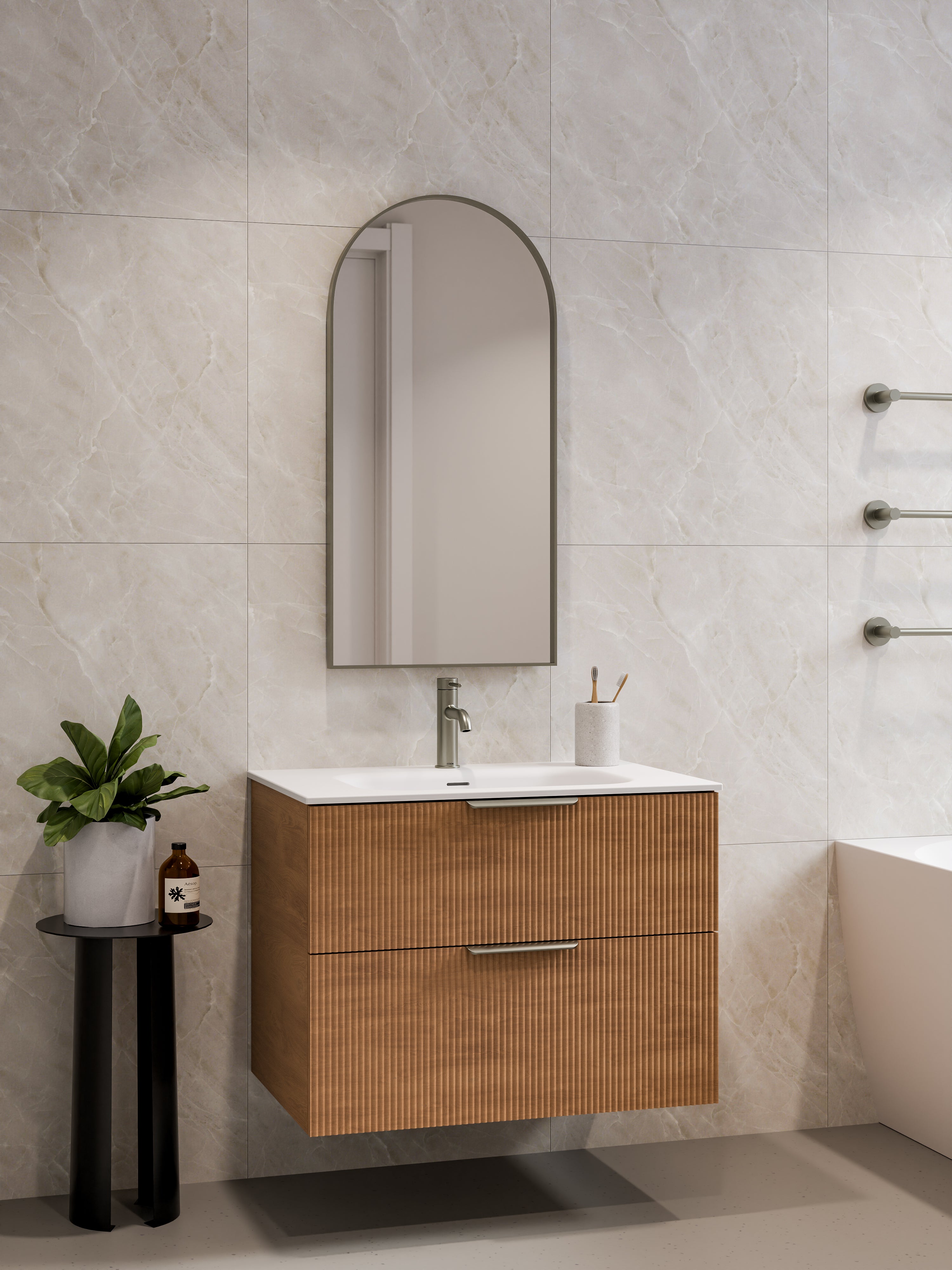 lineare-750-pillar-2-drawer-vanity-range-devon-oak