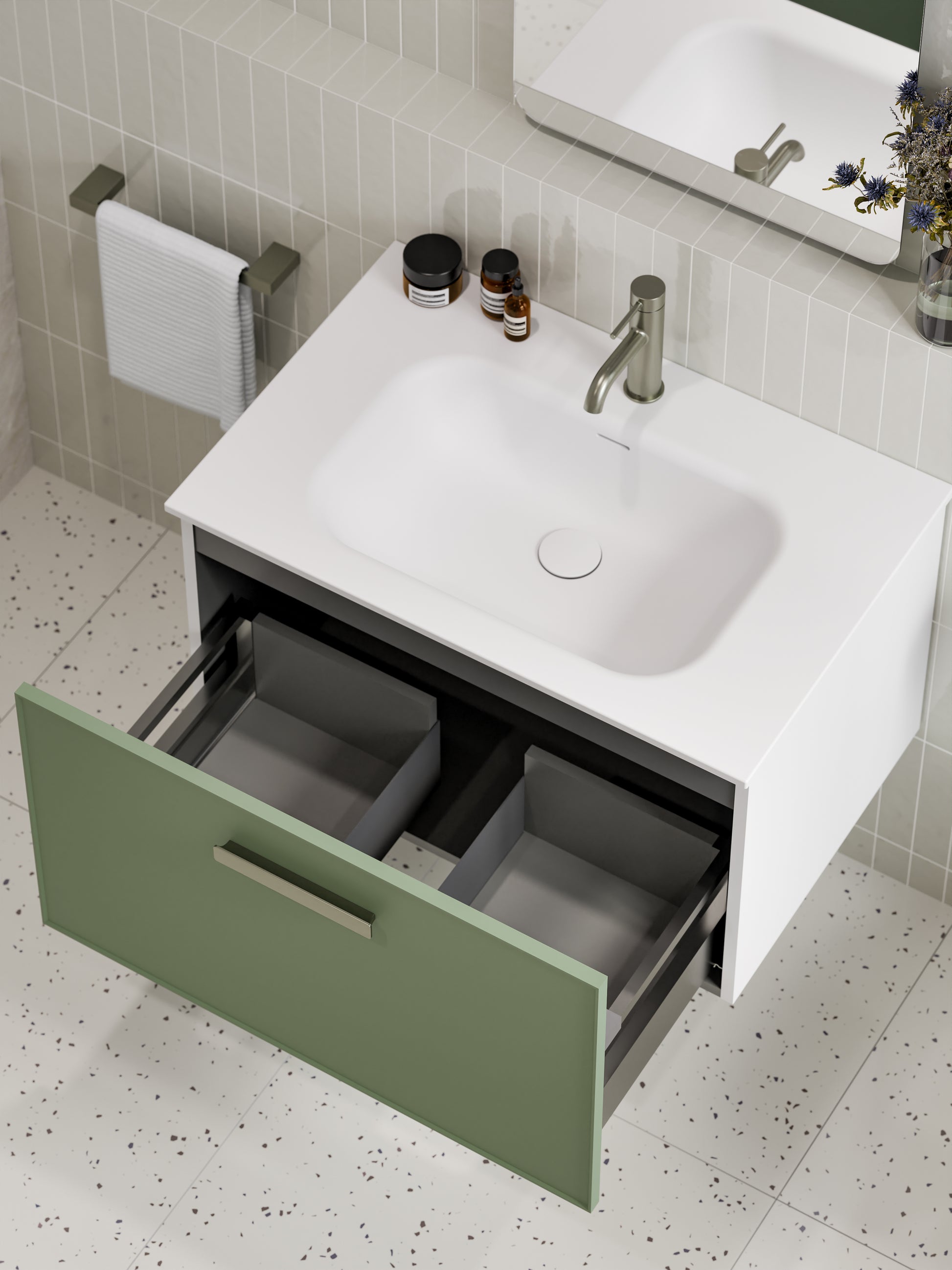 lineare-750-axel-single-drawer-vanity-green