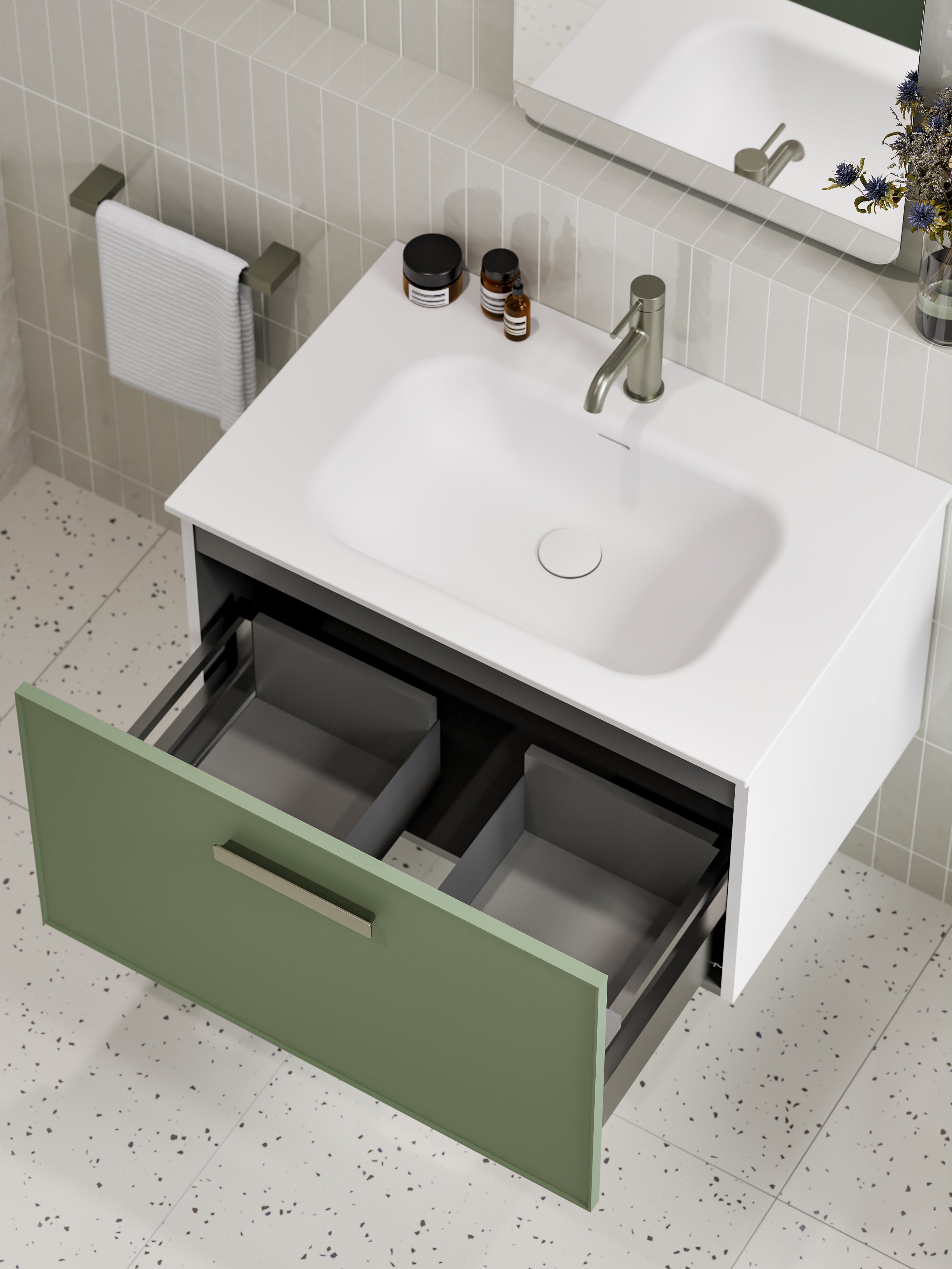 lineare-750-axel-single-drawer-vanity-green