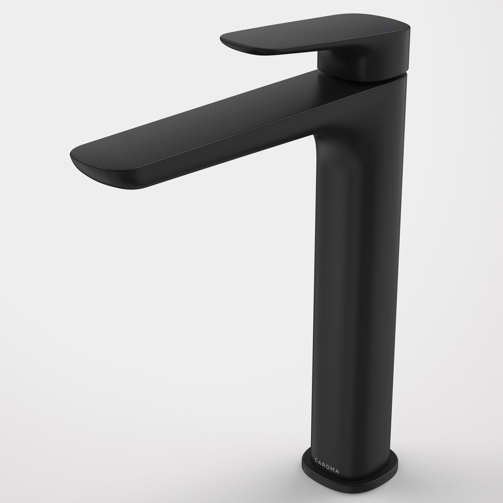 caroma-contura-tower-basin-mixer-range-matte-black