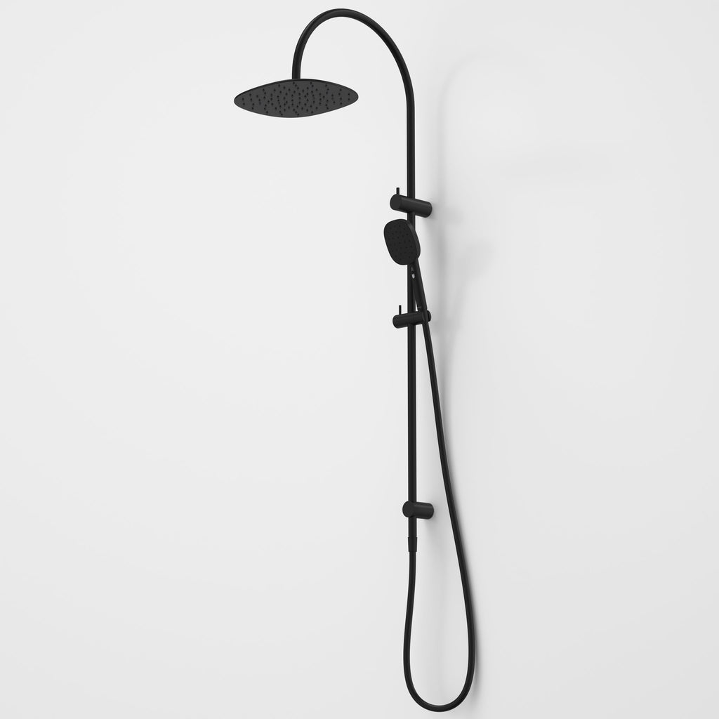 caroma-contura-rail-shower-with-overhead-matte-black