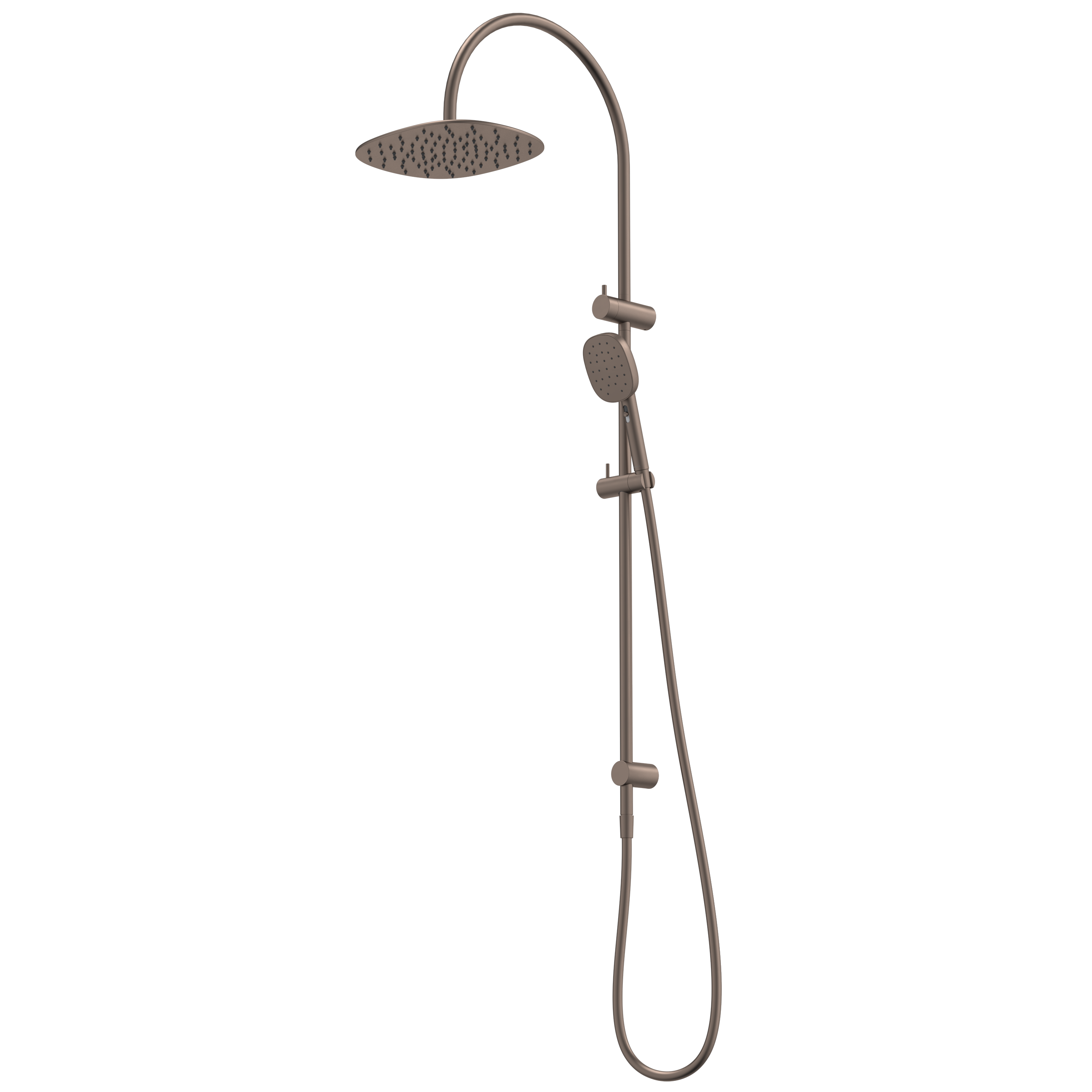 caroma-contura-rail-shower-with-overhead-brushed-bronze