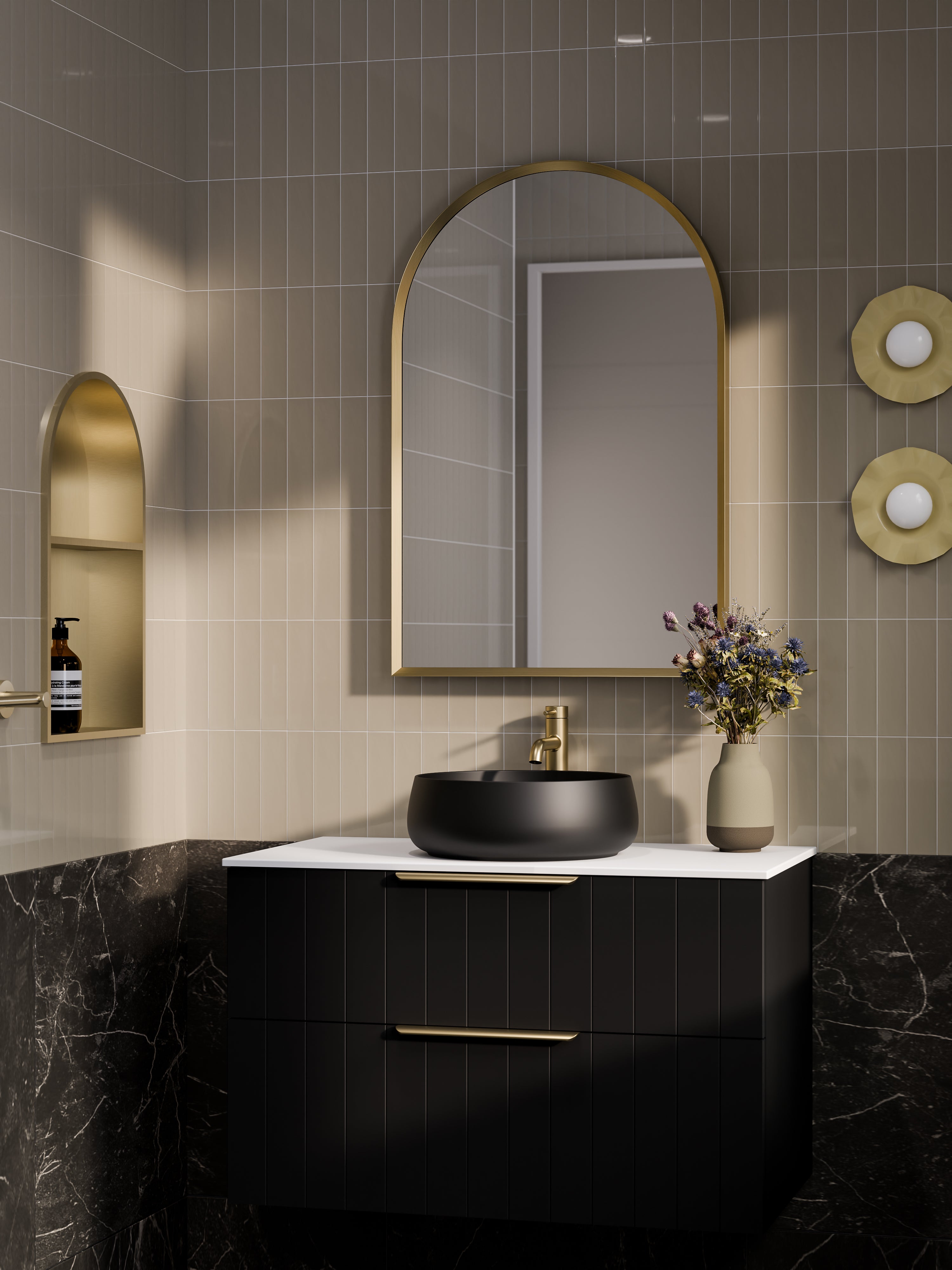 lineare-900-coastal-double-drawer-vanity-matte-black