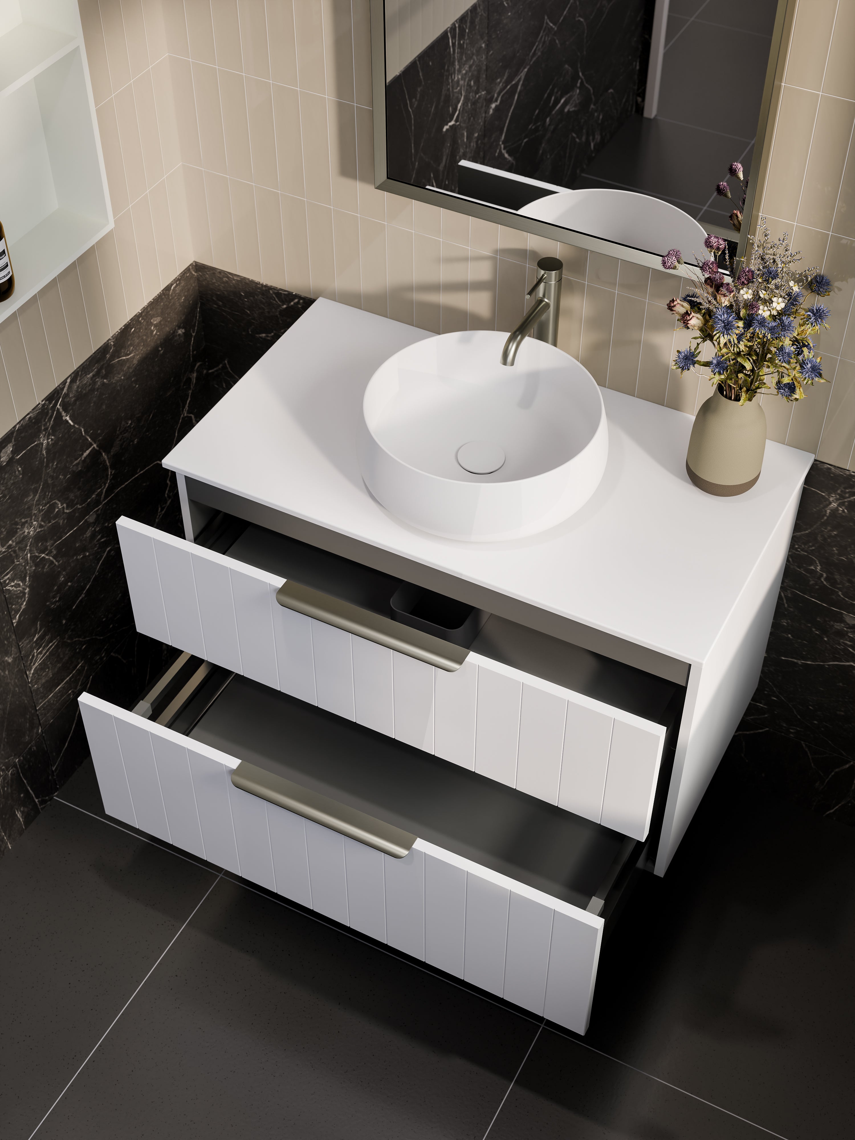 lineare-900-coastal-2-drawer-vanity-matte-white