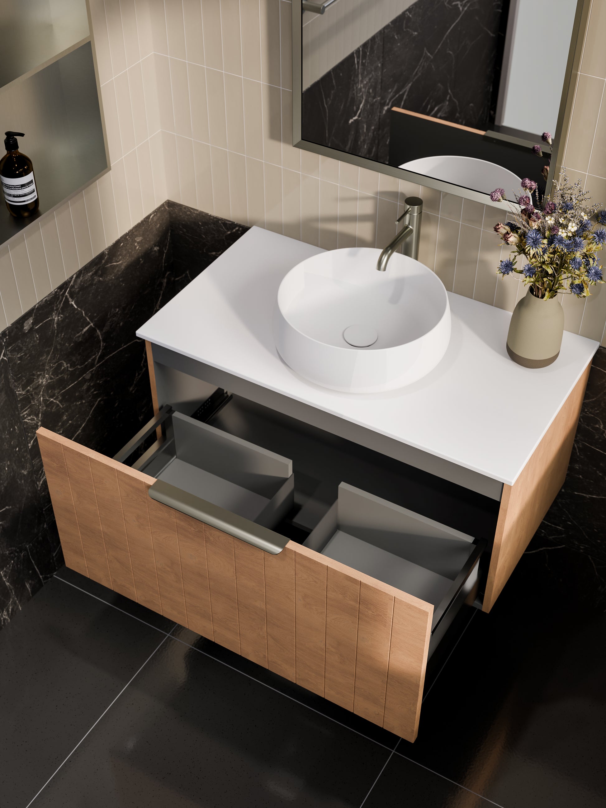 lineare-900-coastal-single-drawer-vanity-devon-oak