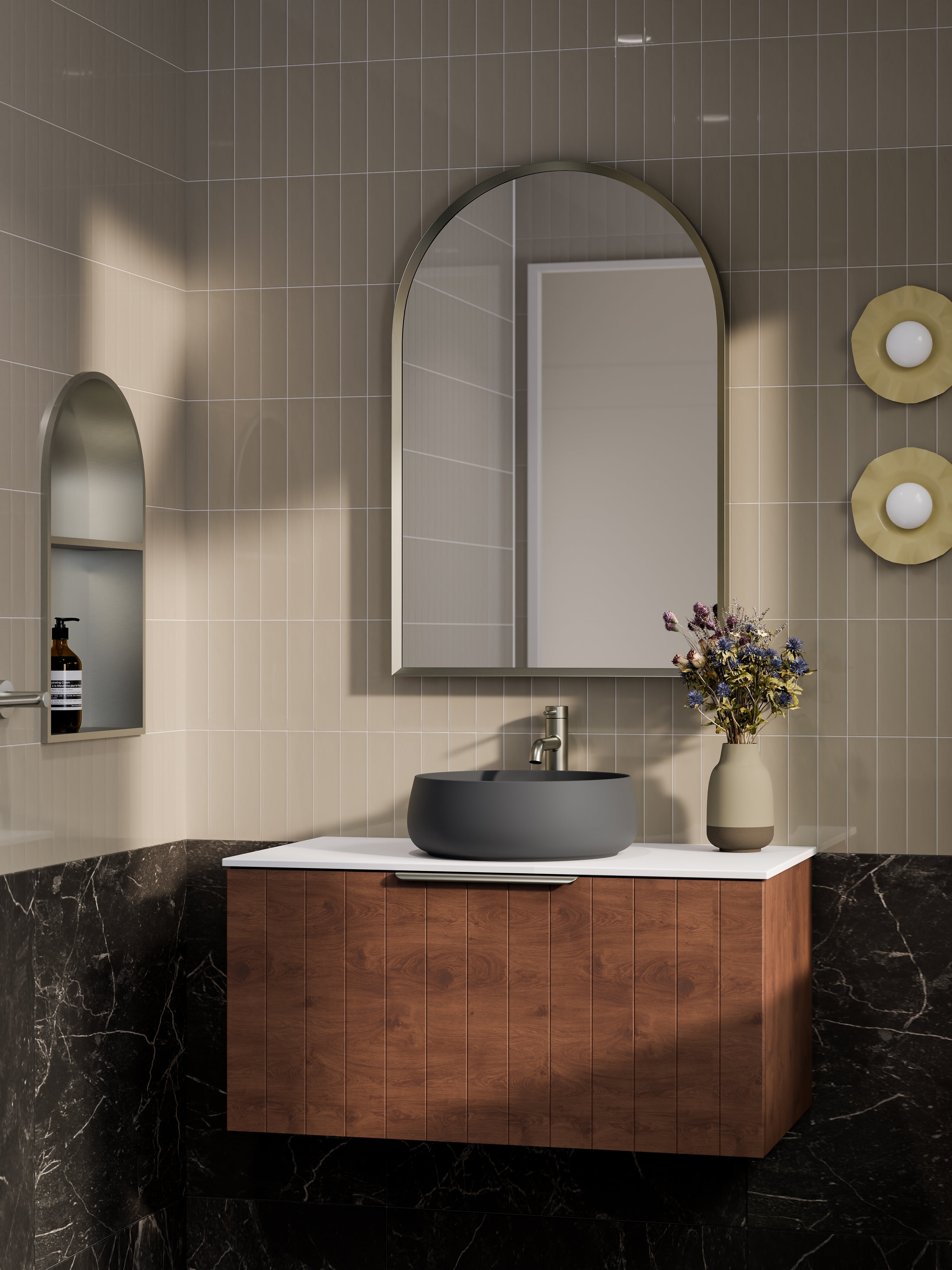 lineare-900-coastal-single-drawer-vanity-walnut