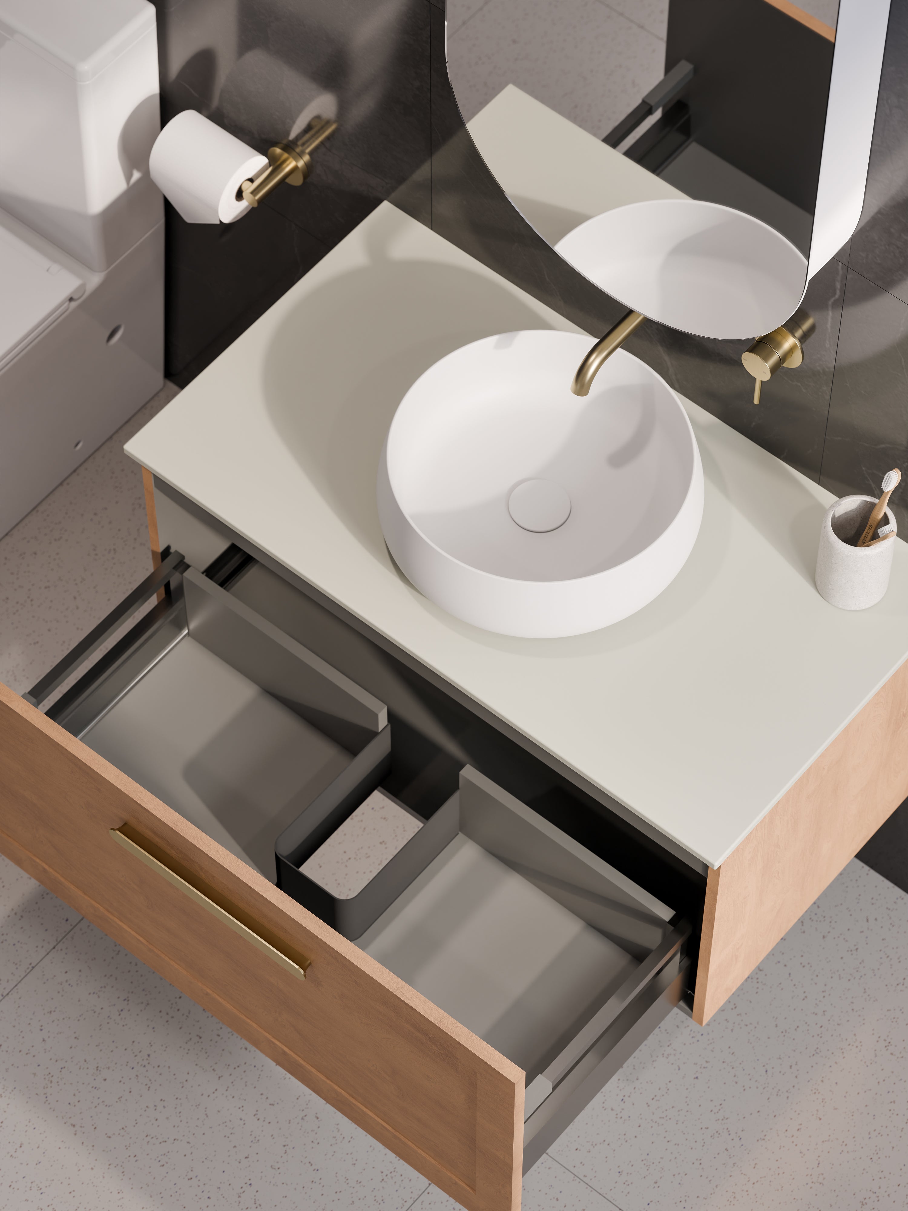 lineare-900-single-drawer-vanity-devon-oak