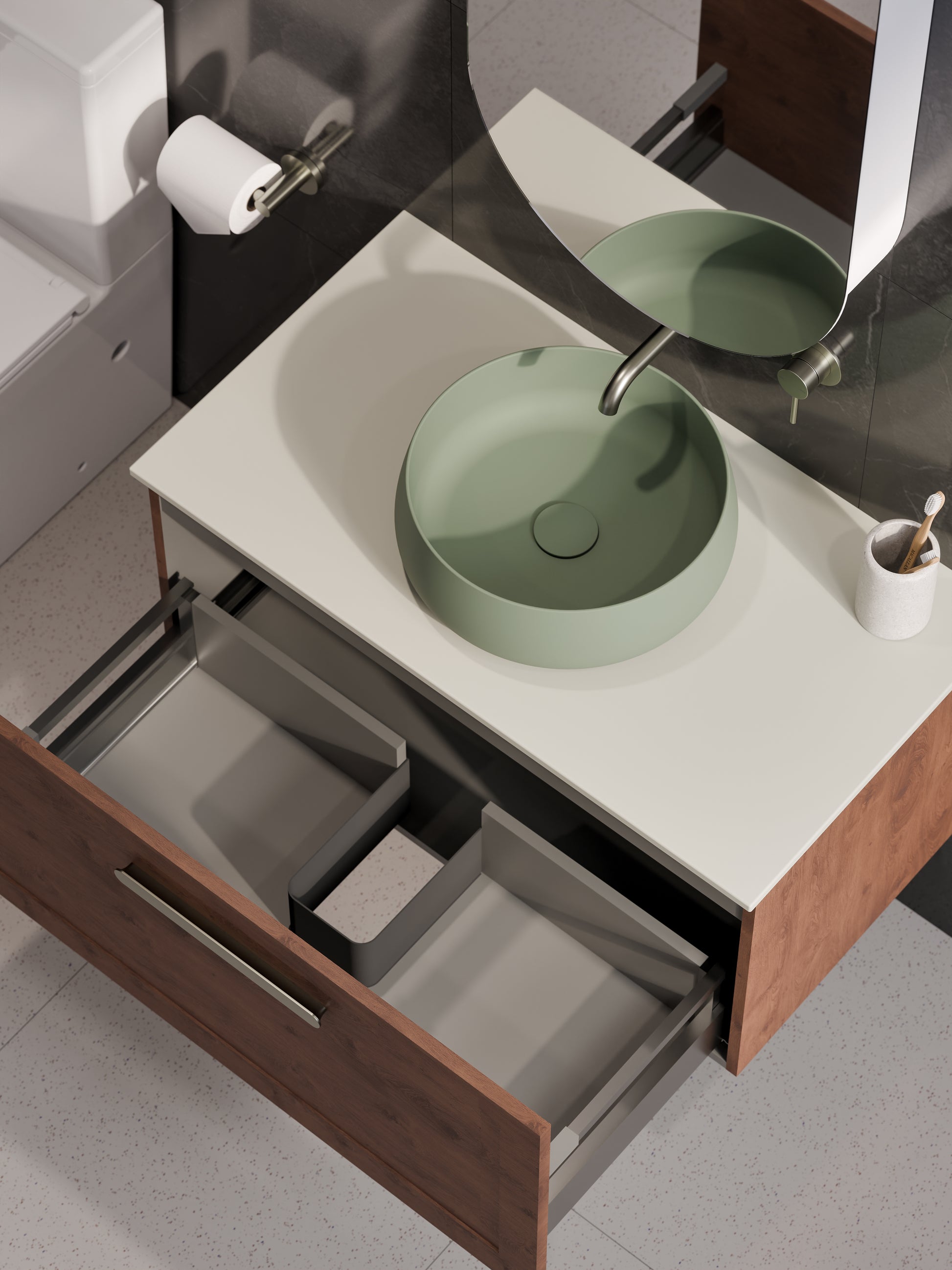 lineare-900-loft-single-drawer-vanity-walnut