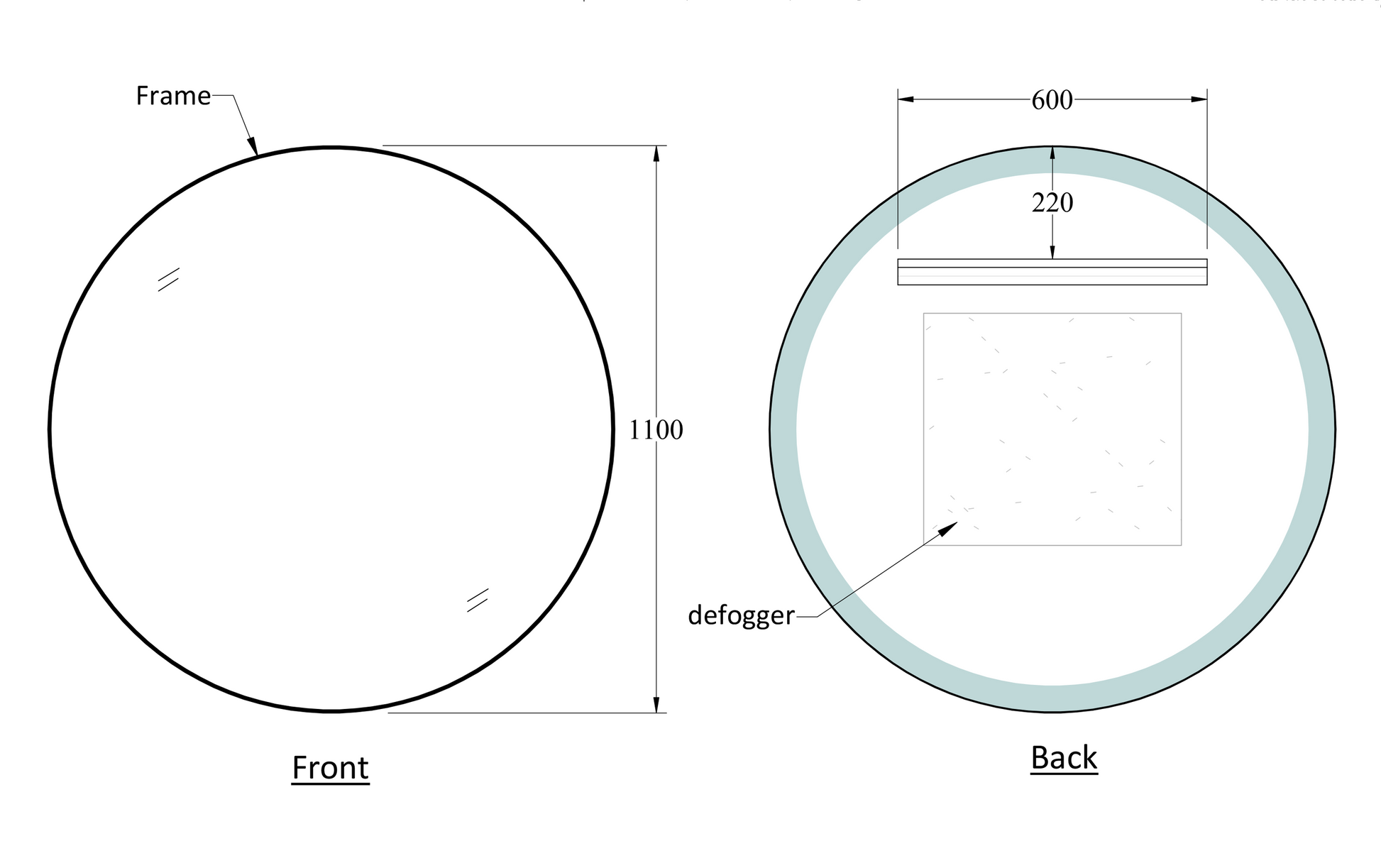 Aspect-Framed-1100-Mirror-Series-One-Dimensions-Specifications